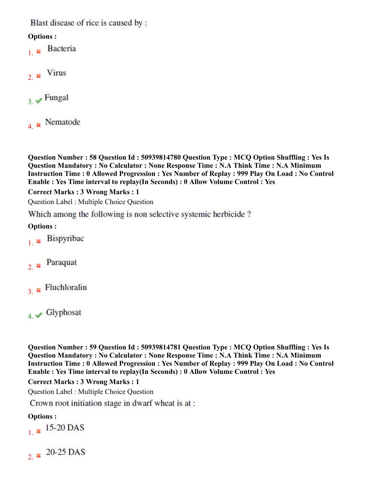 BHU RET Water Management (Agronomy) 2020 Question Paper - Page 36