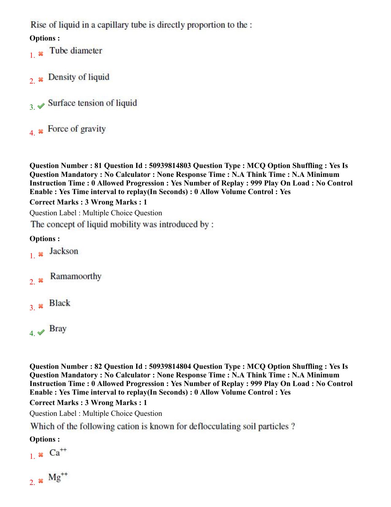 BHU RET Water Management (Agronomy) 2020 Question Paper - Page 46