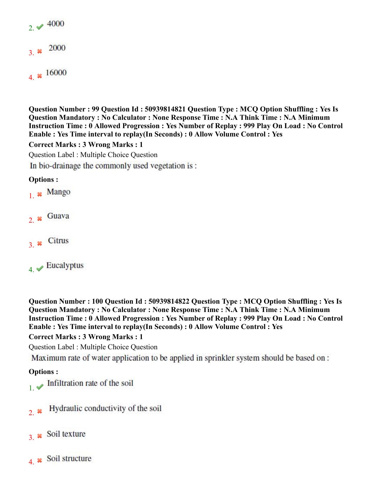 BHU RET Water Management (Agronomy) 2020 Question Paper - Page 54