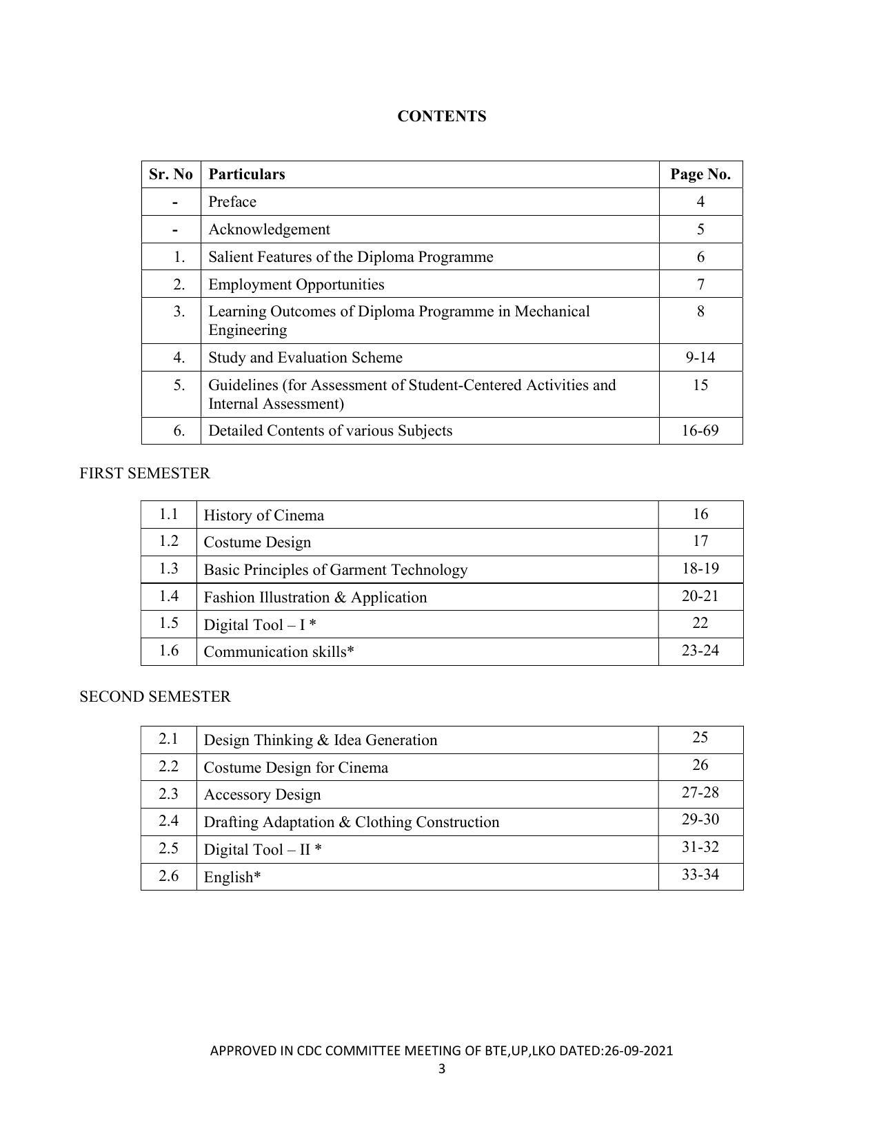 SYLLABUS FOR SEMESTER SYSTEM EFFECTIVE FROM (2021-2022) - CUSTUME DESIGN AND GARMENT TECHNOLOGY - Page 3
