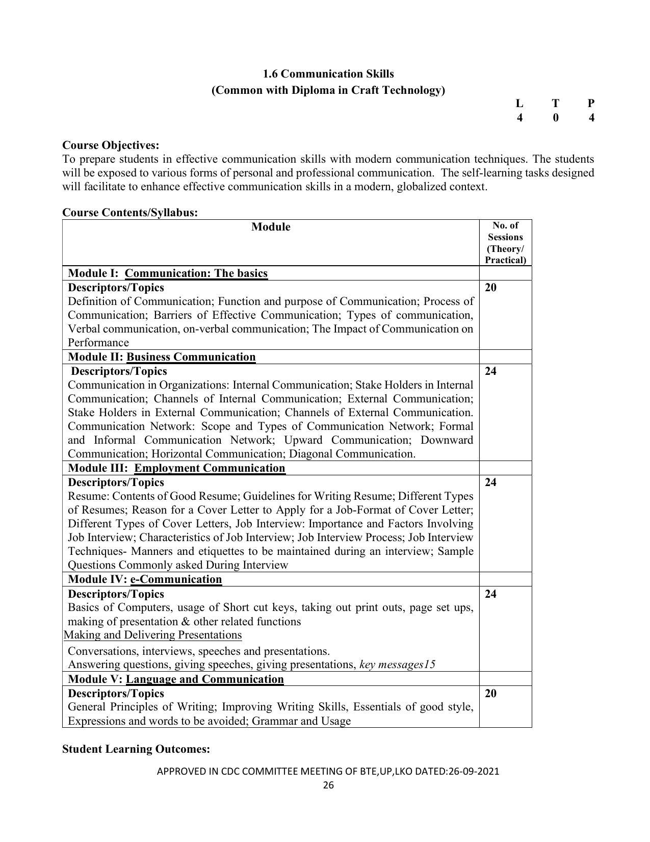 SYLLABUS FOR SEMESTER SYSTEM EFFECTIVE FROM (2021-2022) - CUSTUME DESIGN AND GARMENT TECHNOLOGY - Page 26