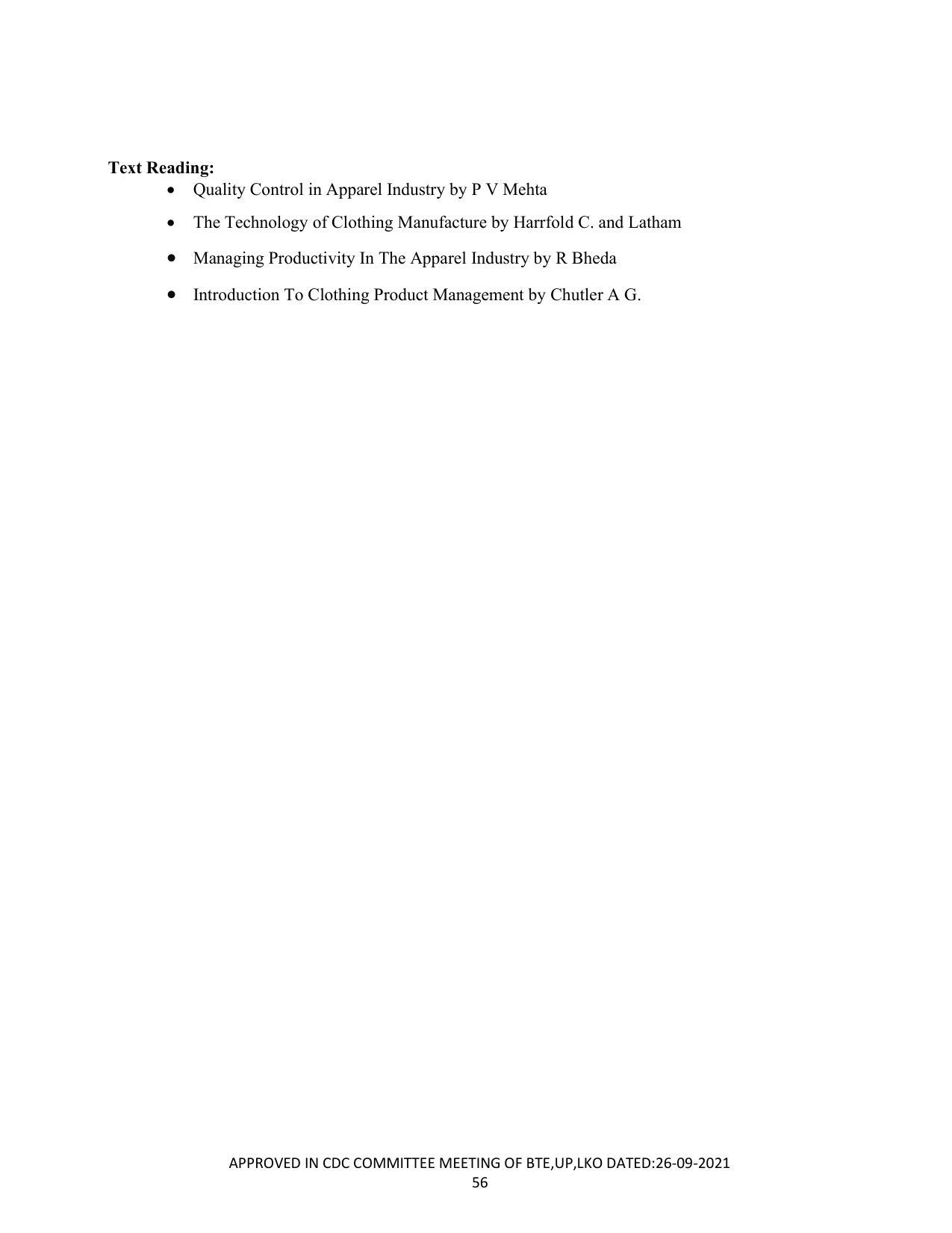 SYLLABUS FOR SEMESTER SYSTEM EFFECTIVE FROM (2021-2022) - CUSTUME DESIGN AND GARMENT TECHNOLOGY - Page 56