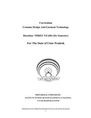 SYLLABUS FOR SEMESTER SYSTEM EFFECTIVE FROM (2021-2022) - CUSTUME DESIGN AND GARMENT TECHNOLOGY