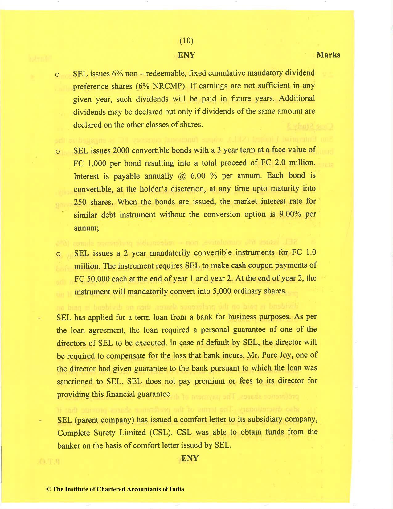 CA Final Nov 2020 Question Paper - Paper 6E – Global Financial Reporting Standards - Page 10