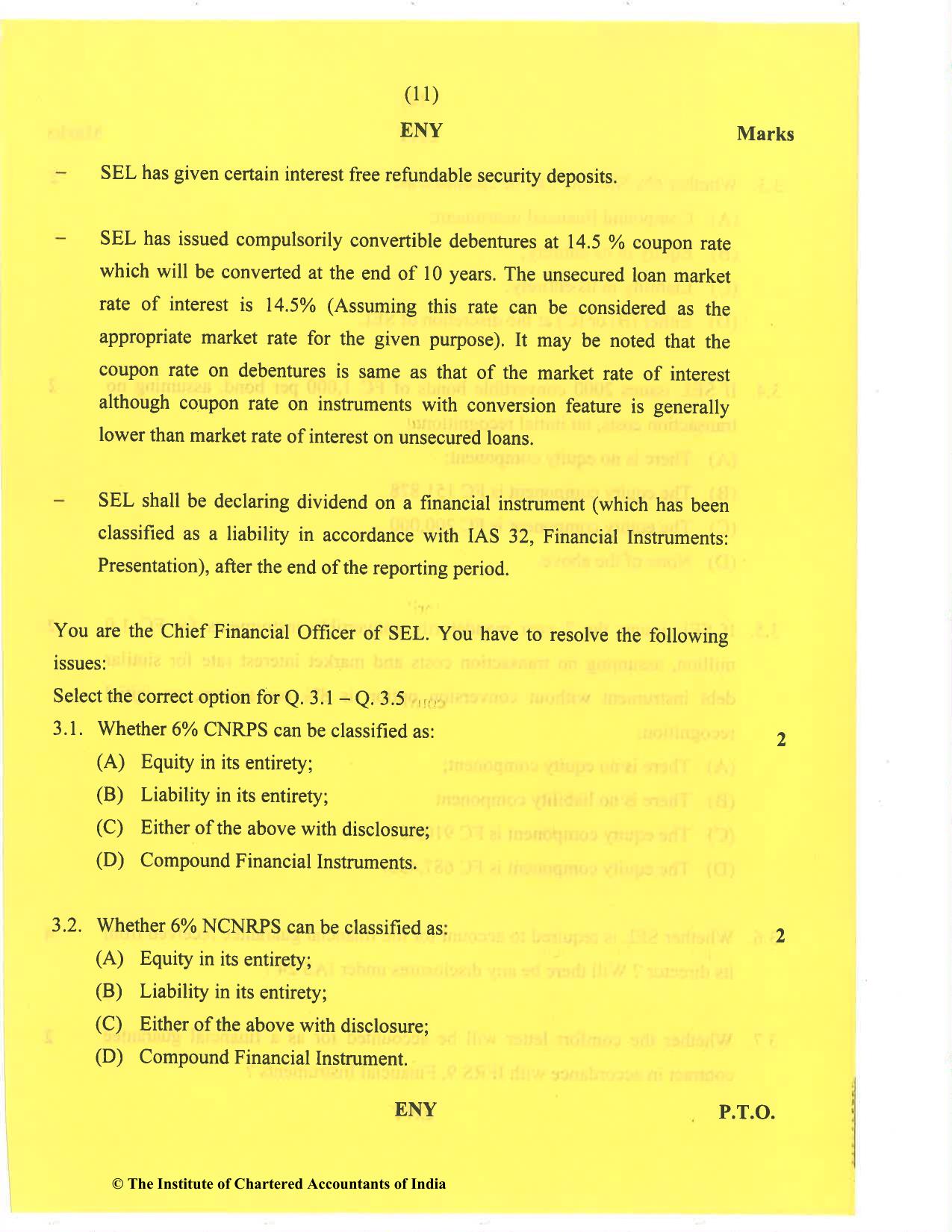 CA Final Nov 2020 Question Paper - Paper 6E – Global Financial Reporting Standards - Page 11