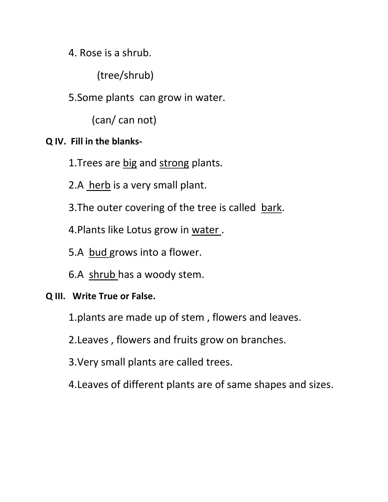Worksheet for Class 1 EVS The world around us Assignment - Page 3