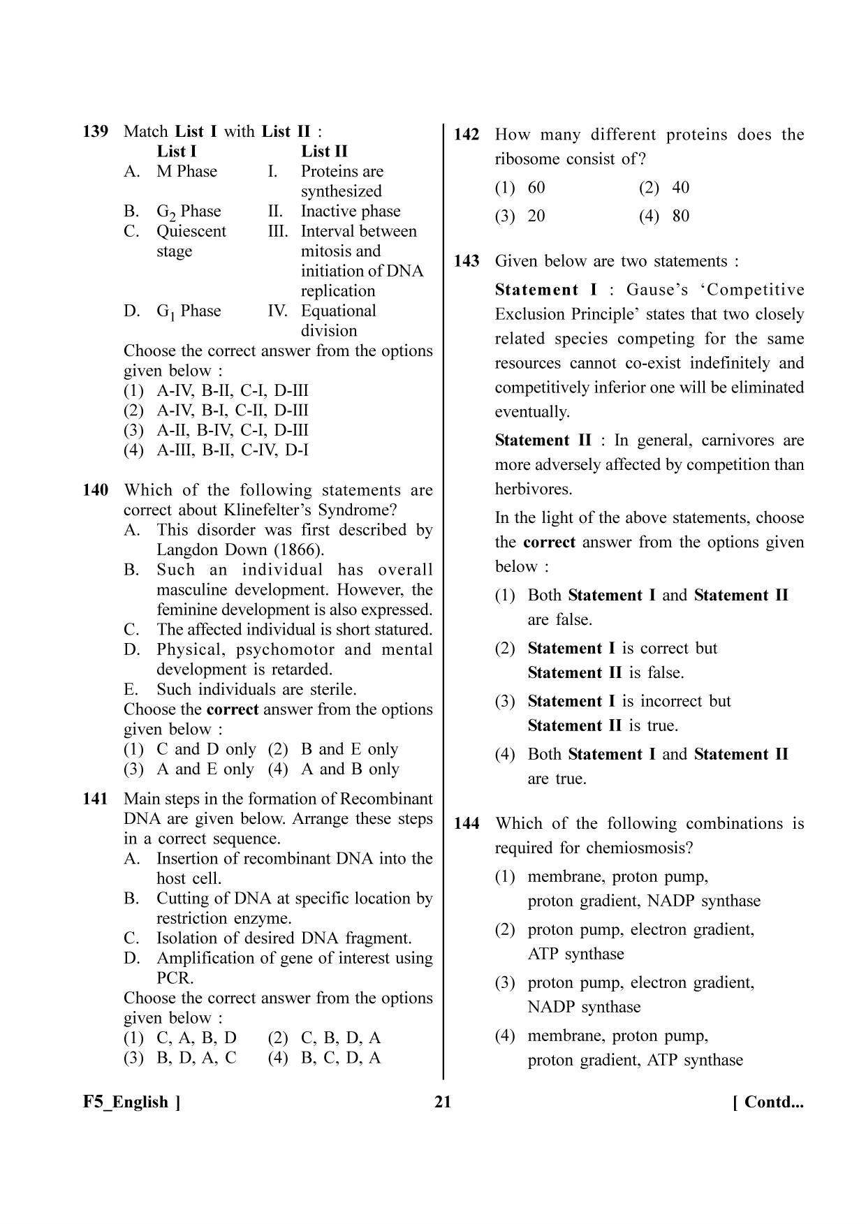 NEET 2023 F5 Question Paper - Page 21