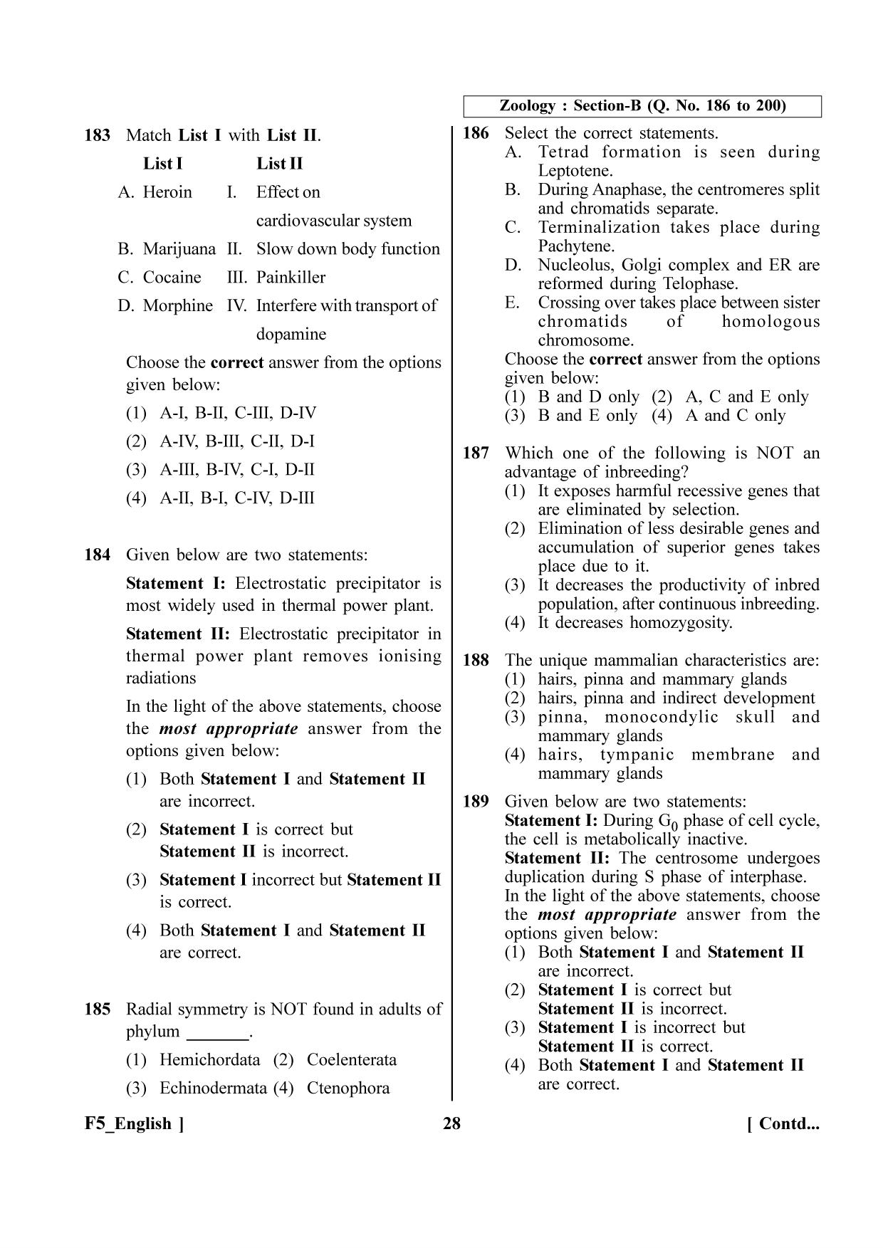 NEET 2023 F5 Question Paper - Page 28