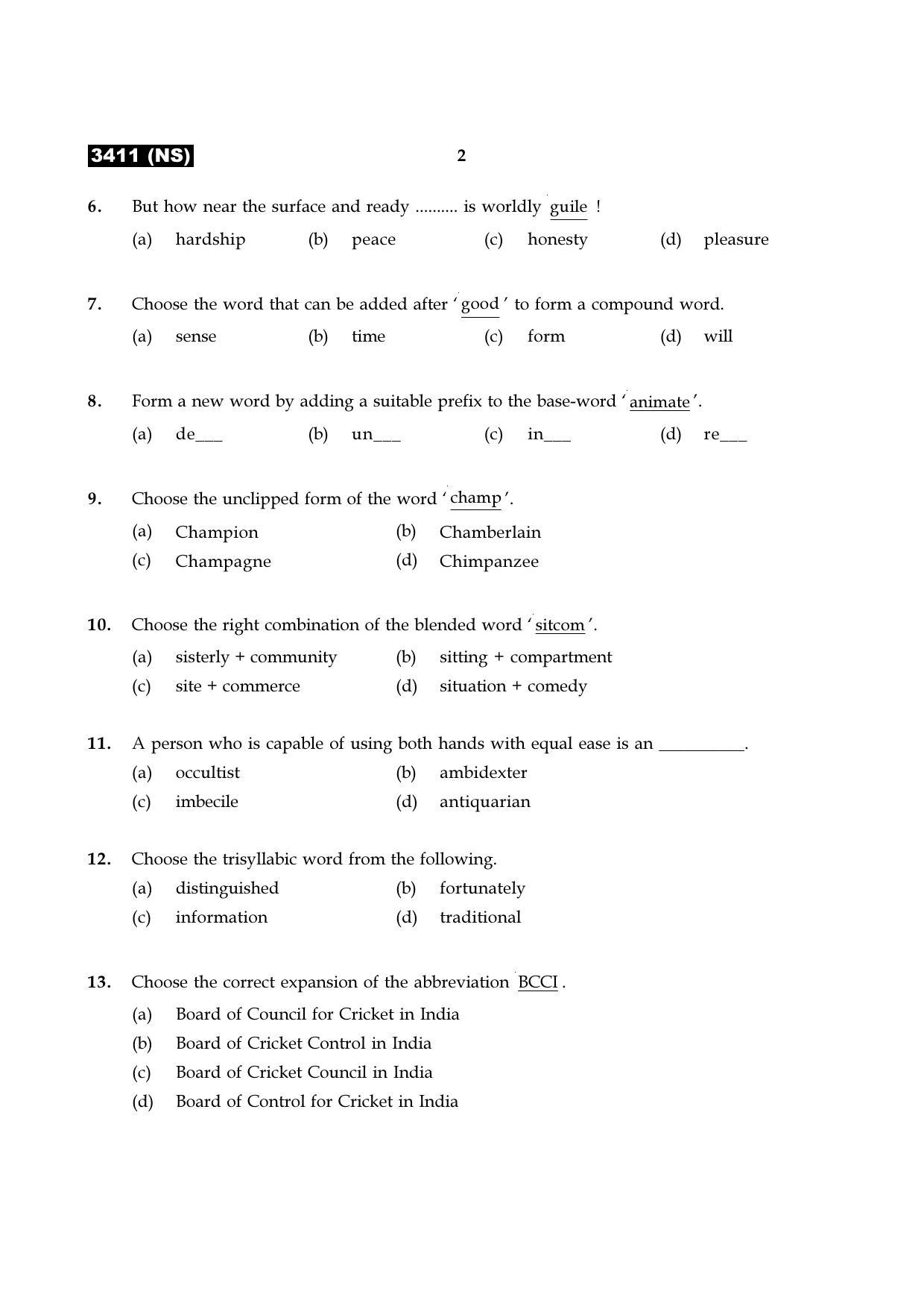Tamil Nadu Board 11th / HSE 1 YEAR Paper I Sample Question Papers - Page 10