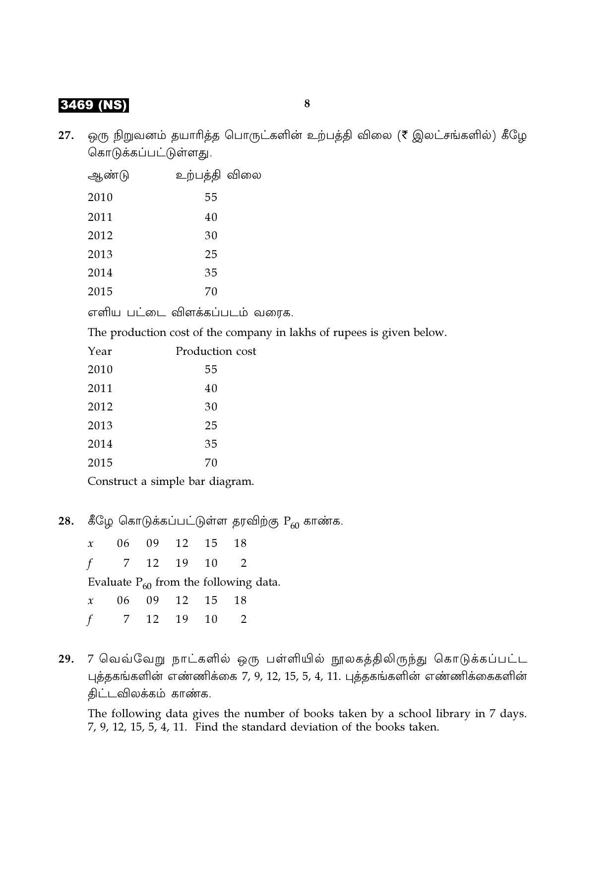 Tamil Nadu Board 11th / HSE 1 YEAR Paper I Sample Question Papers - Page 183