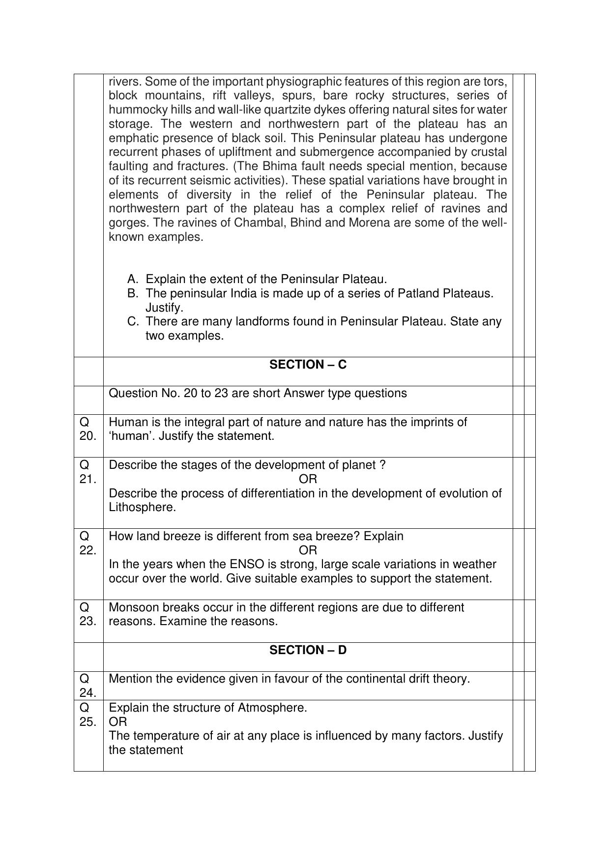 Edudel Class 11 Geography Practice Papers-1 (2023-24) - Page 7