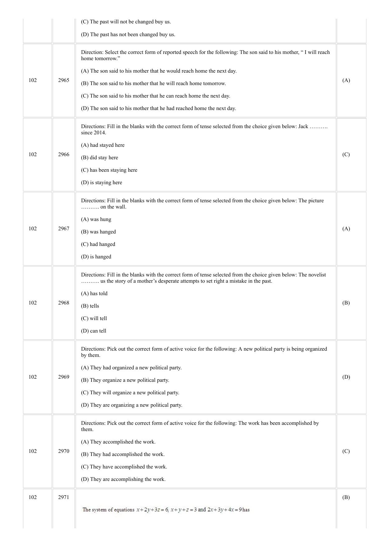 CUSAT CAT 2018 LET Question Paper - Page 3