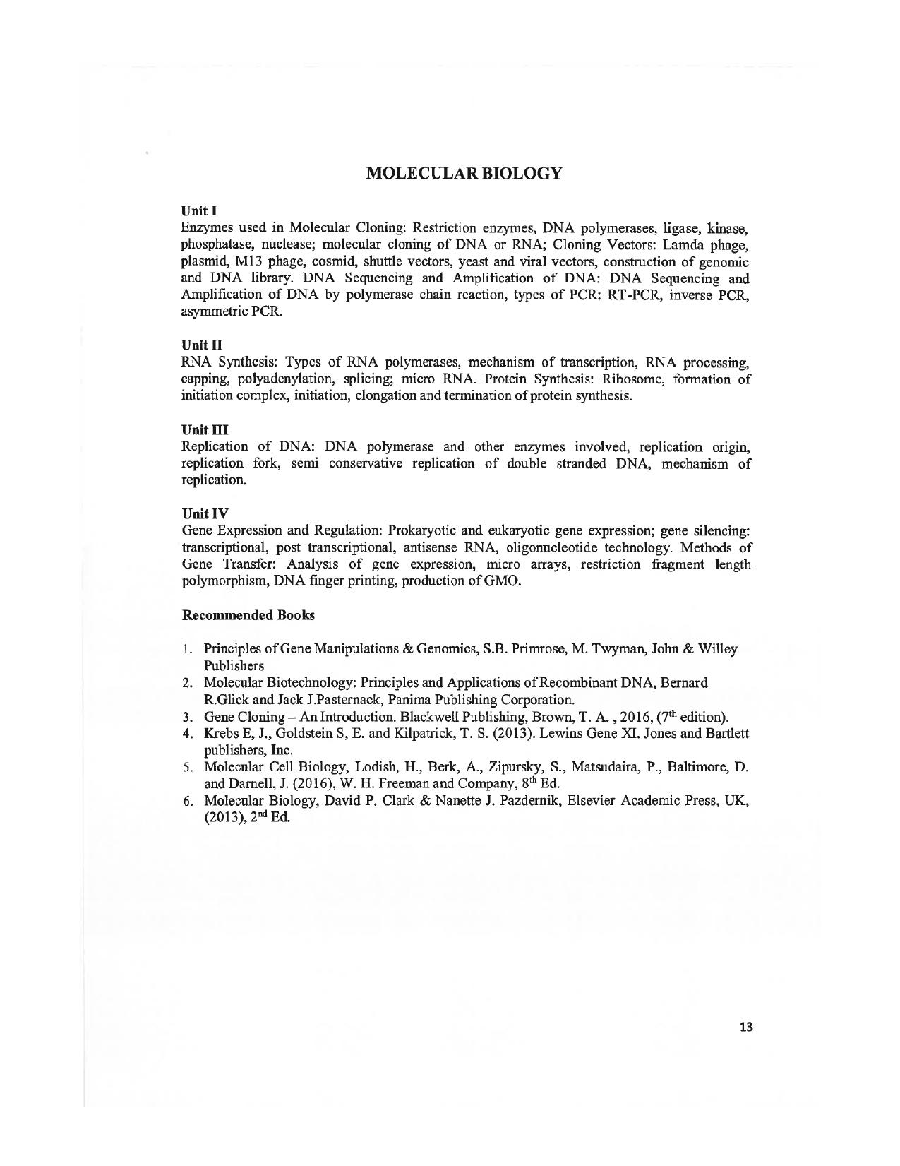 JMI Entrance Exam FACULTY OF NATURAL SCIENCES Syllabus - Page 13