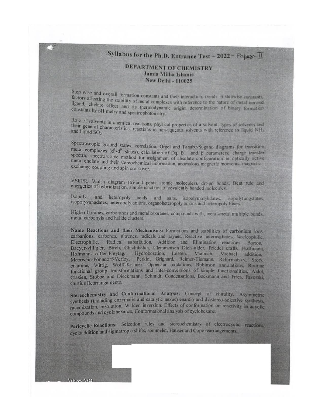 JMI Entrance Exam FACULTY OF NATURAL SCIENCES Syllabus - Page 32