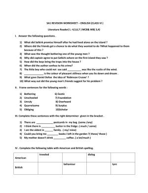 CBSE Worksheets for Class 6 English Literature Reader Assignment 1