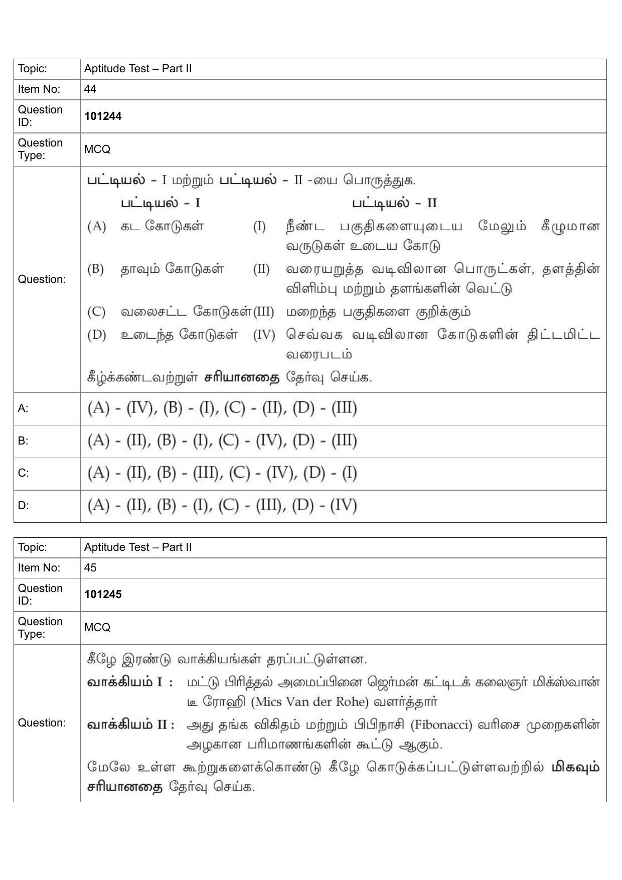 JEE Mains 2022: B.Arch Tamil (Shift 1) 30-07-2022 Question Paper - Page 19