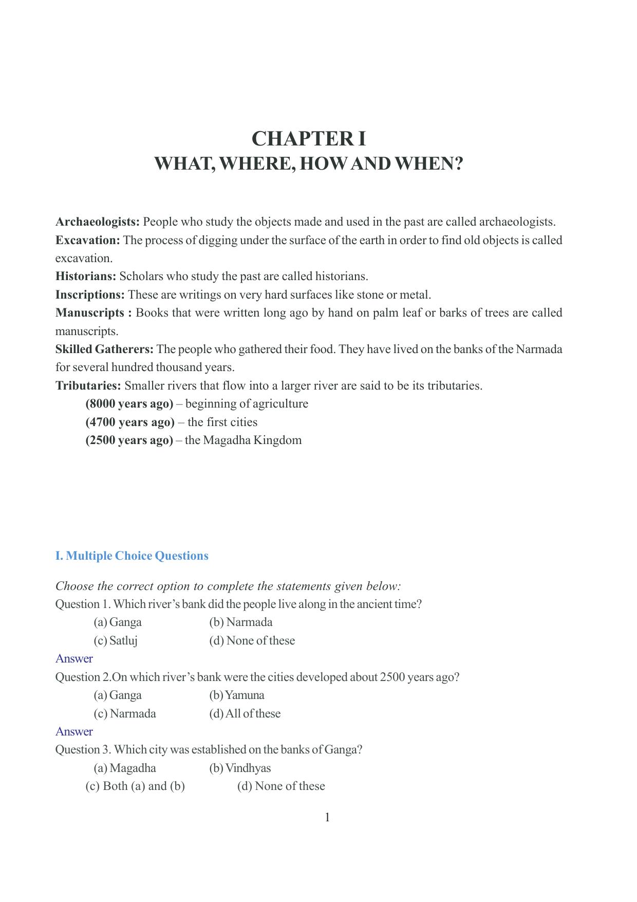 Tripura Board Class 6 Social Science English Version Workbooks - Page 7