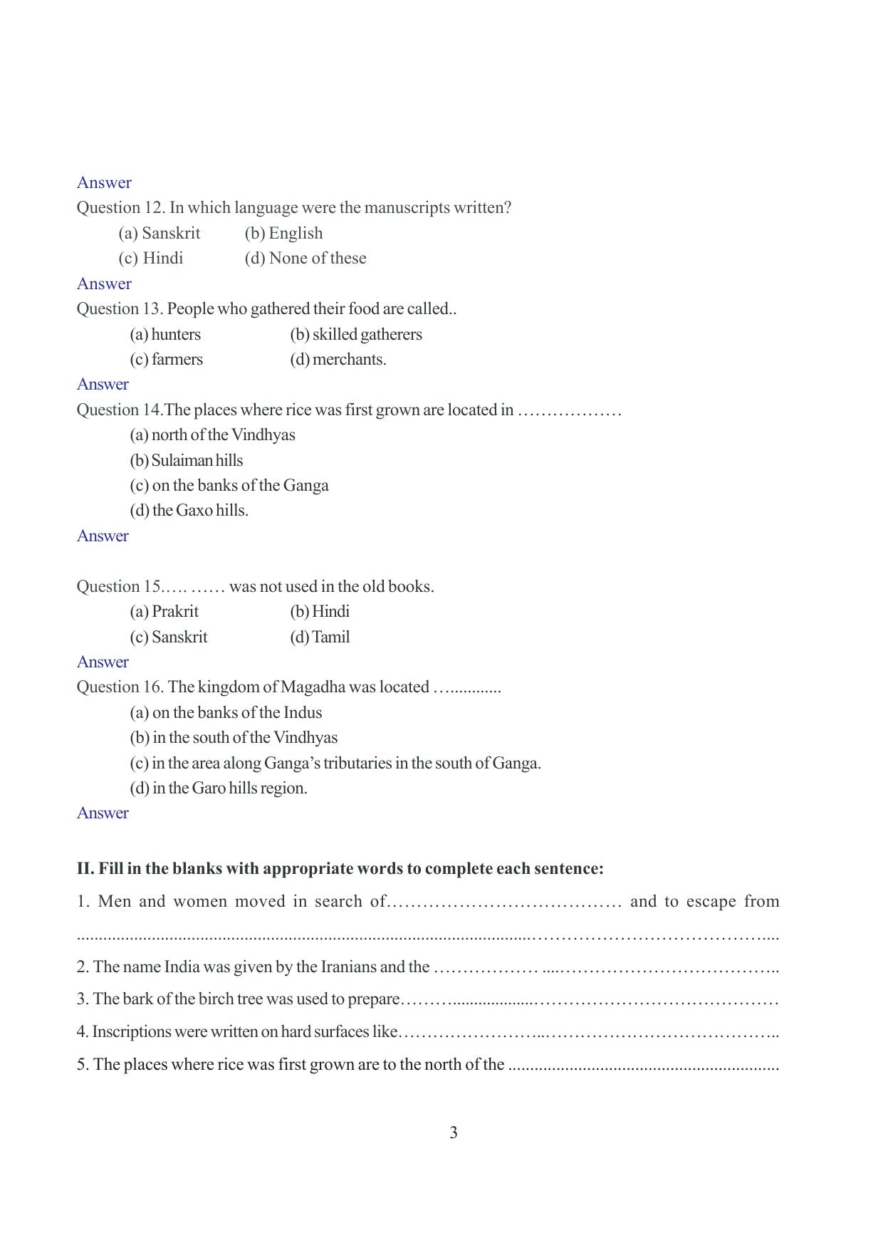 Tripura Board Class 6 Social Science English Version Workbooks - Page 9