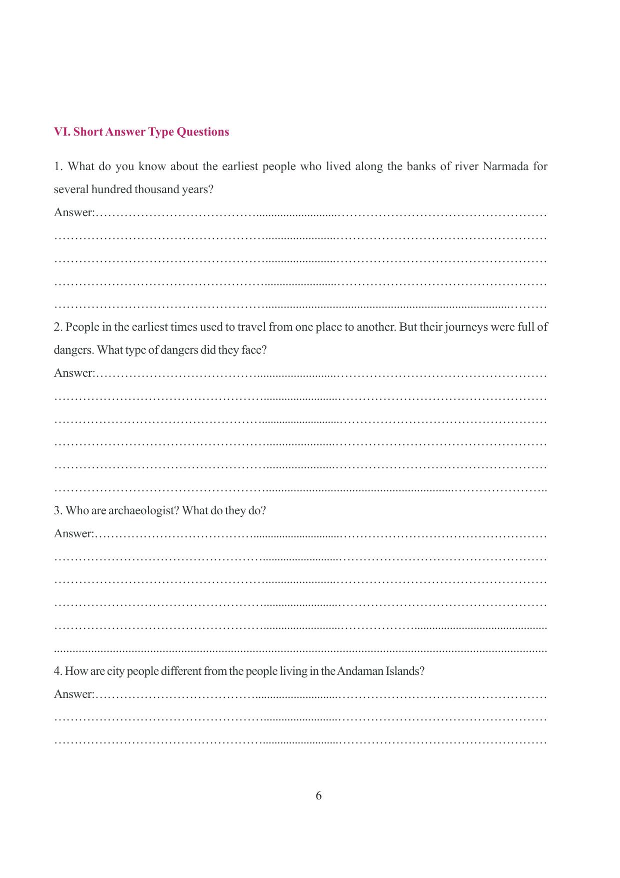 Tripura Board Class 6 Social Science English Version Workbooks - Page 12