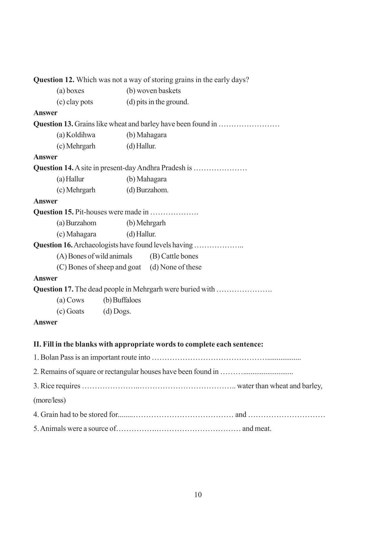 Tripura Board Class 6 Social Science English Version Workbooks - Page 16