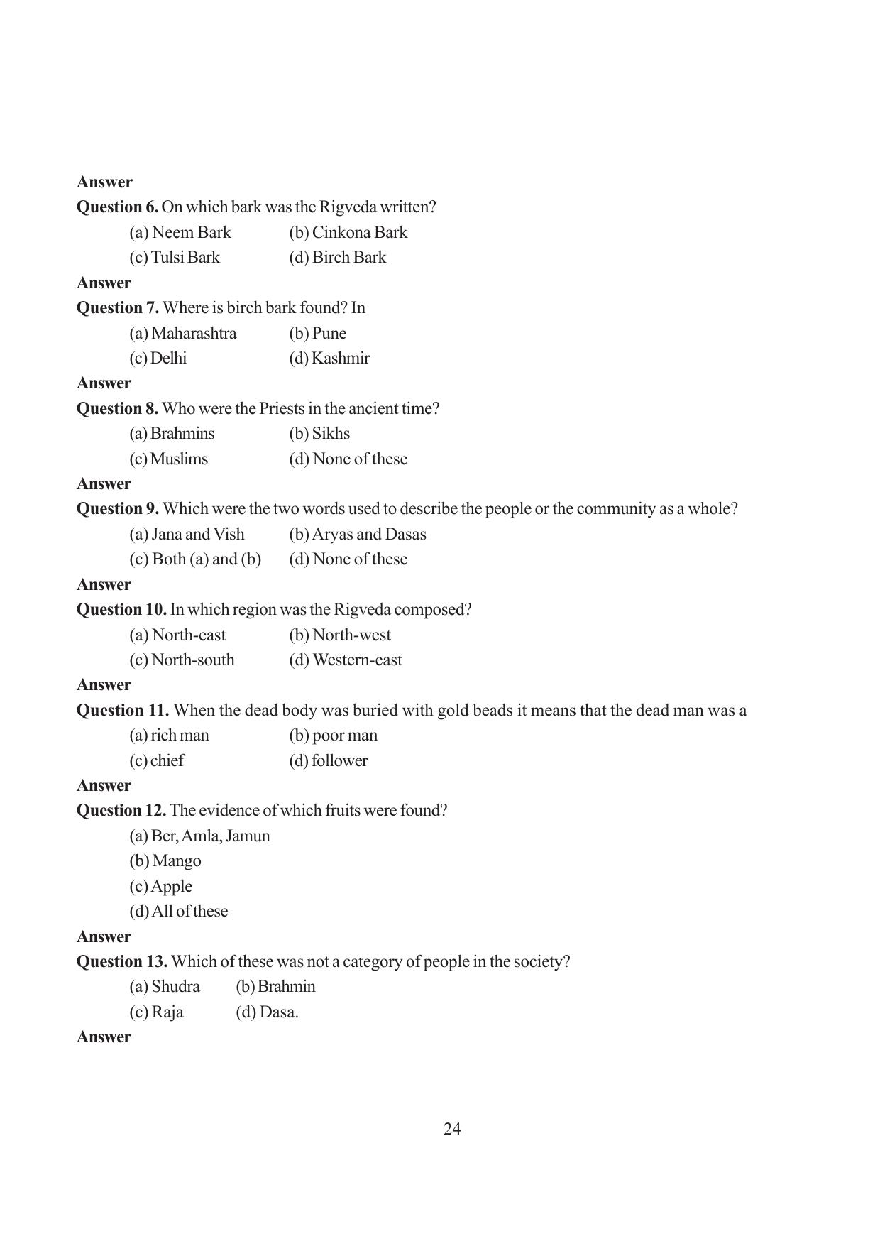 Tripura Board Class 6 Social Science English Version Workbooks - Page 30