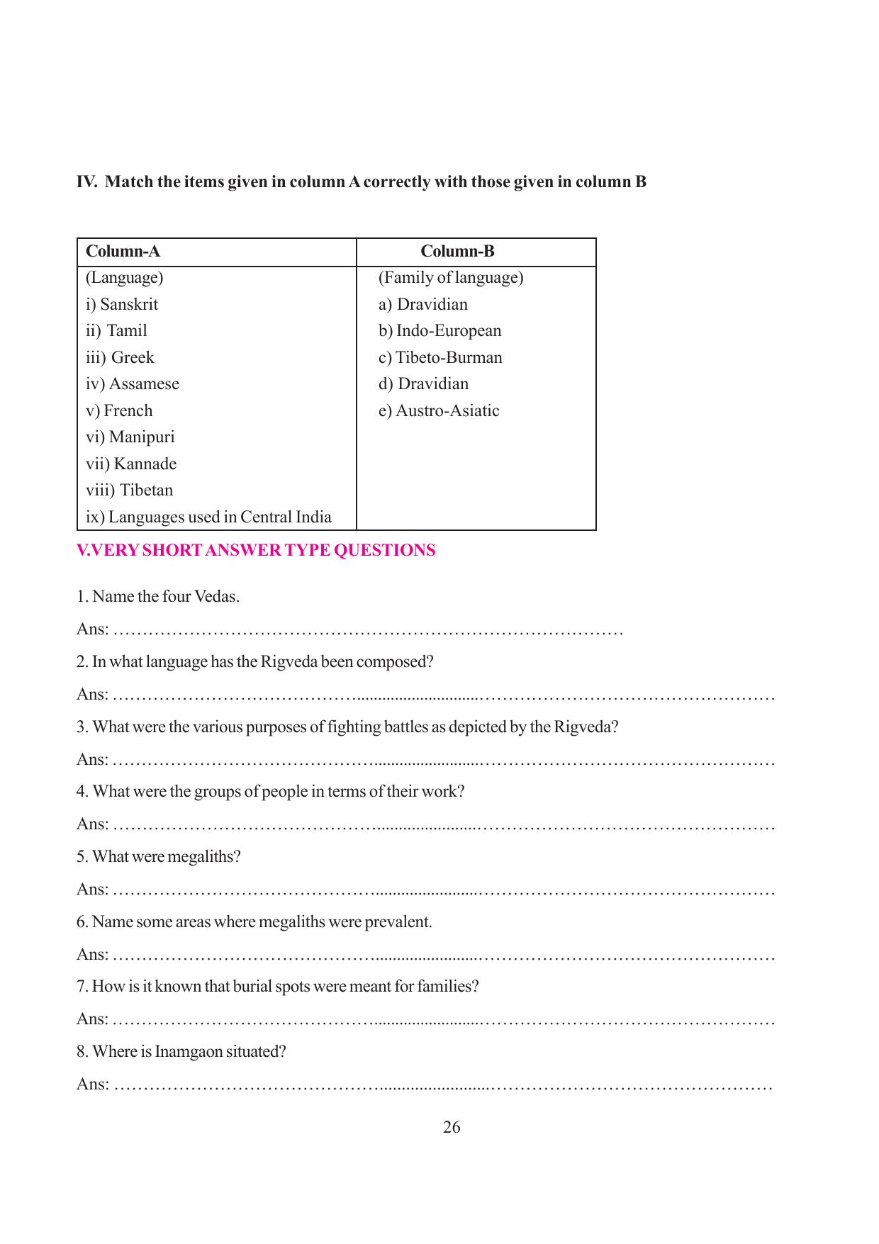 Tripura Board Class 6 Social Science English Version Workbooks - Page 32