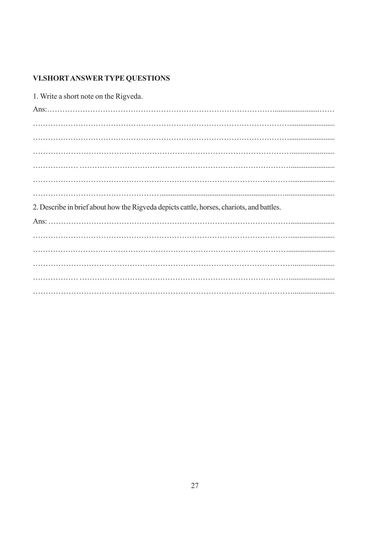 Tripura Board Class 6 Social Science English Version Workbooks - Page 33