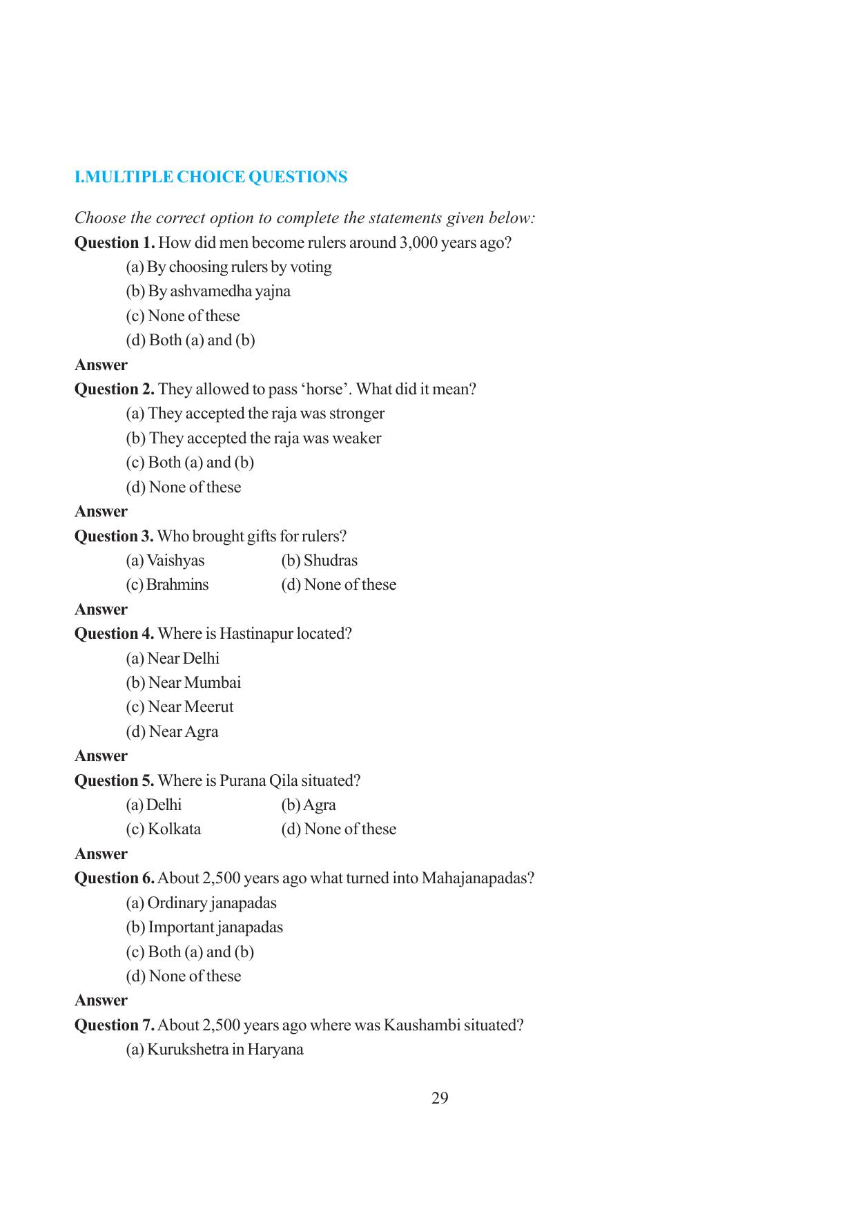 Tripura Board Class 6 Social Science English Version Workbooks - Page 35
