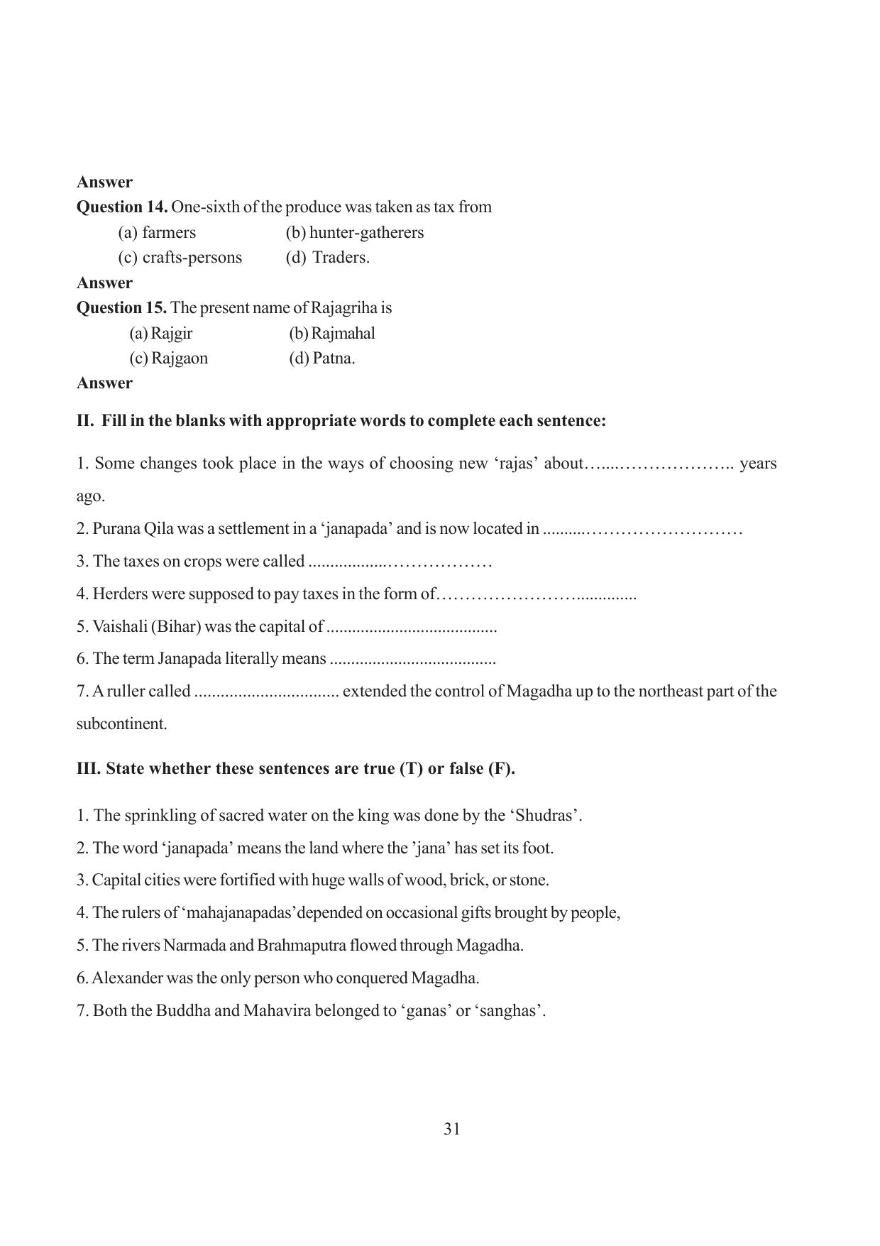 Tripura Board Class 6 Social Science English Version Workbooks - Page 37