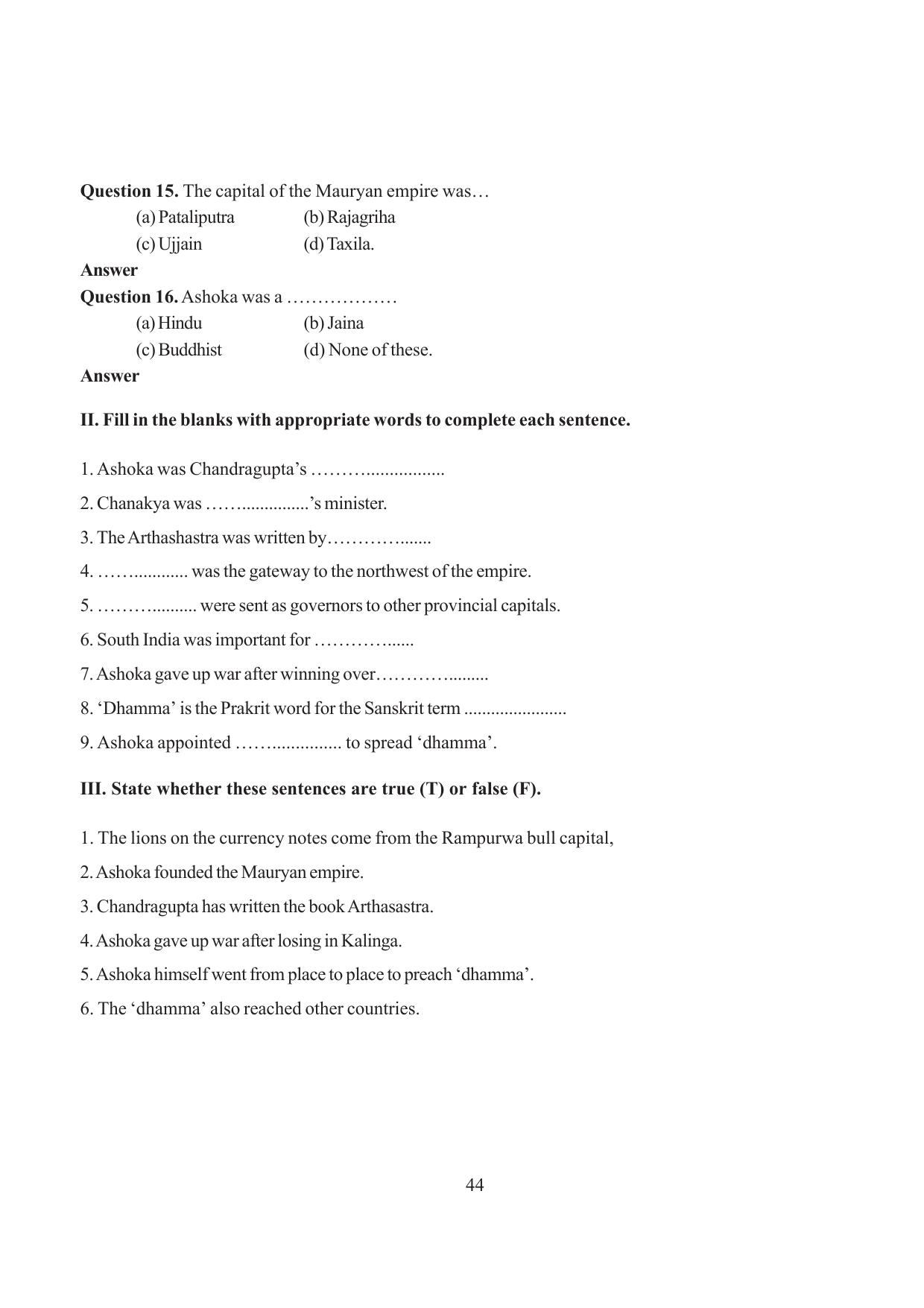 Tripura Board Class 6 Social Science English Version Workbooks - Page 50