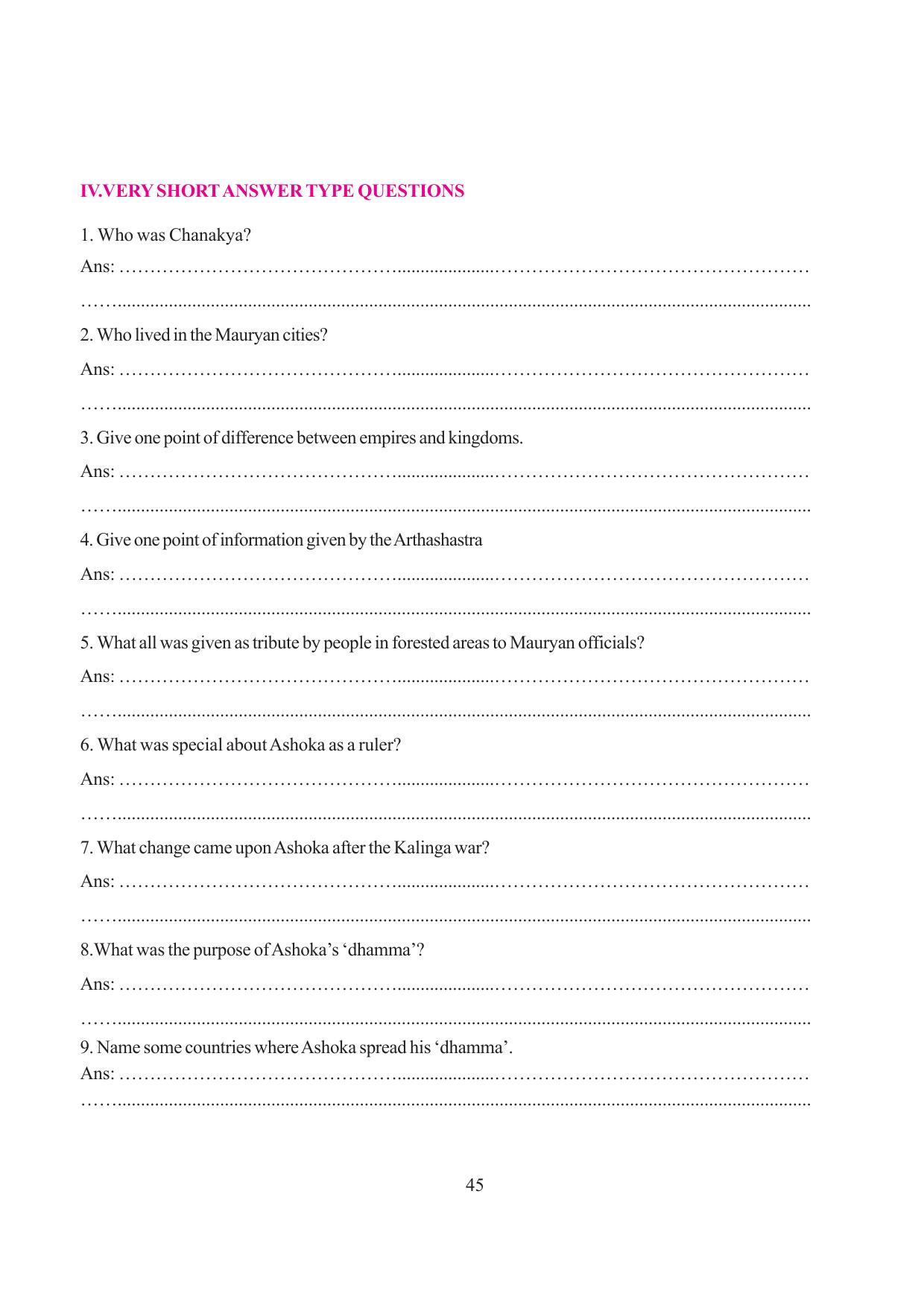 Tripura Board Class 6 Social Science English Version Workbooks - Page 51