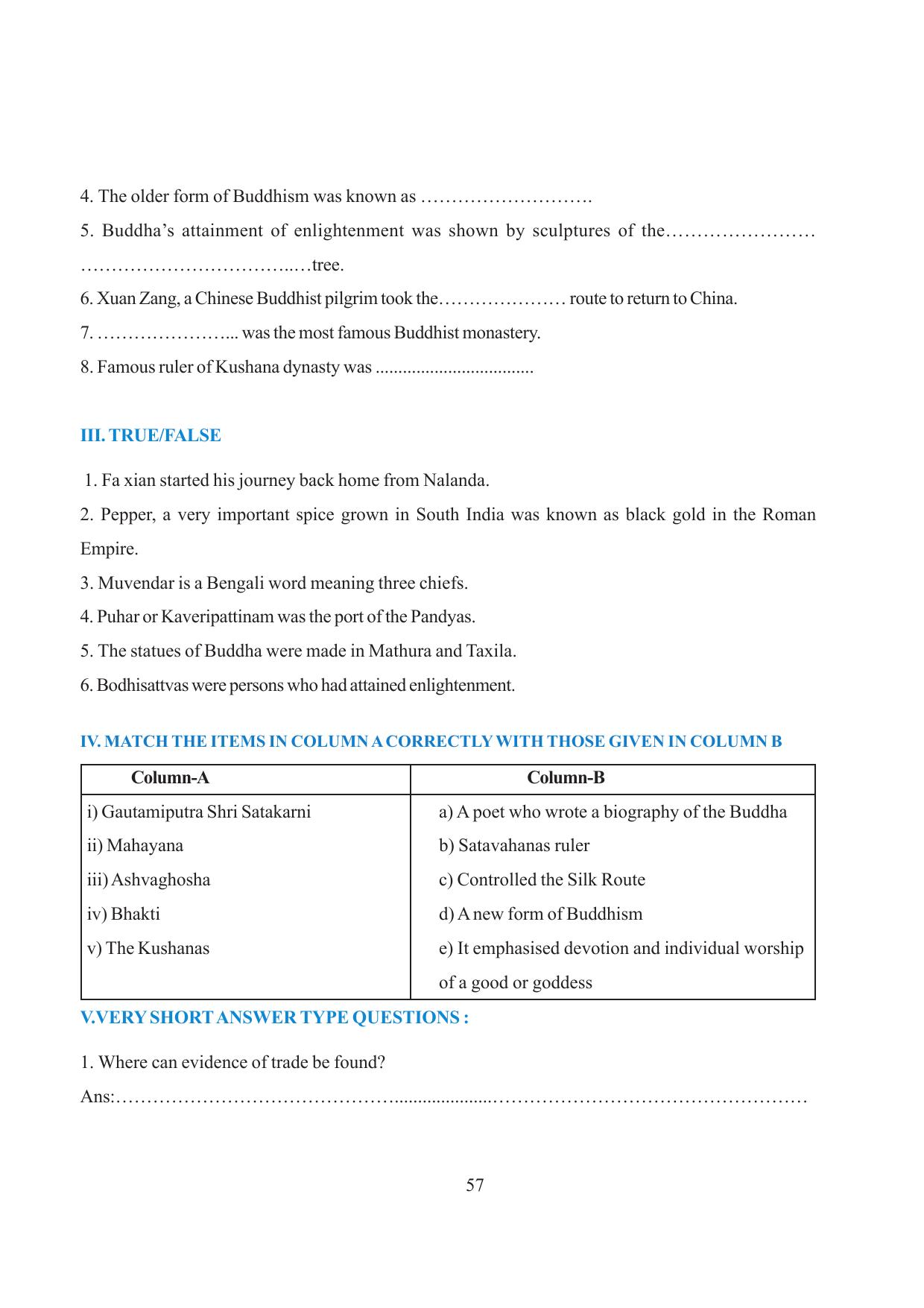 Tripura Board Class 6 Social Science English Version Workbooks - Page 63