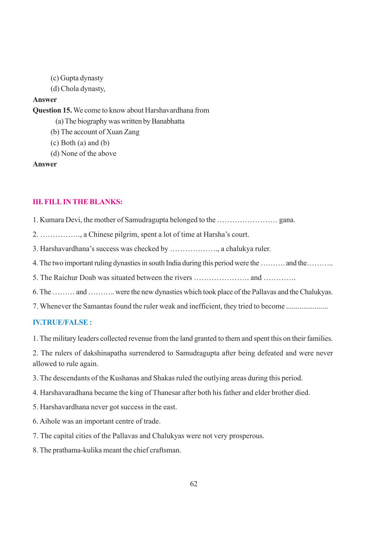 Tripura Board Class 6 Social Science English Version Workbooks - Page 68