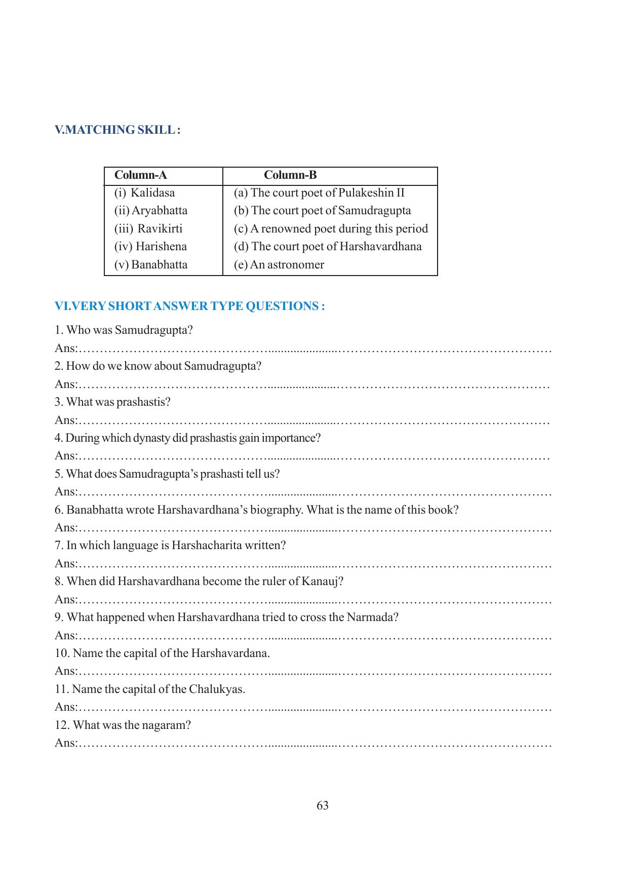 Tripura Board Class 6 Social Science English Version Workbooks - Page 69