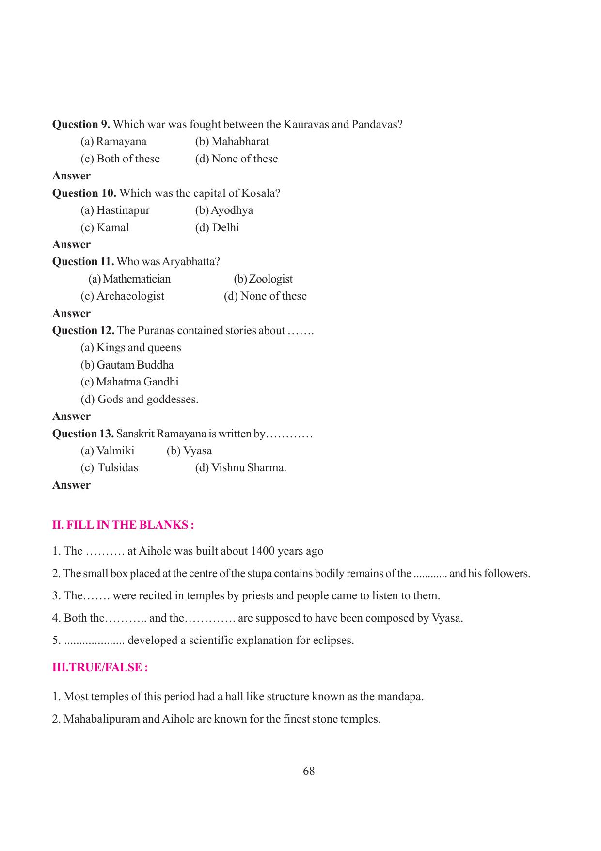 Tripura Board Class 6 Social Science English Version Workbooks - Page 74