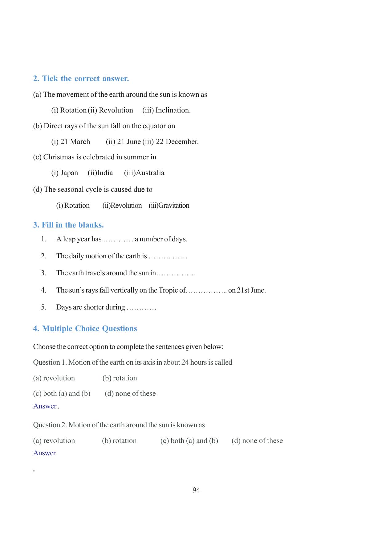 Tripura Board Class 6 Social Science English Version Workbooks - Page 101