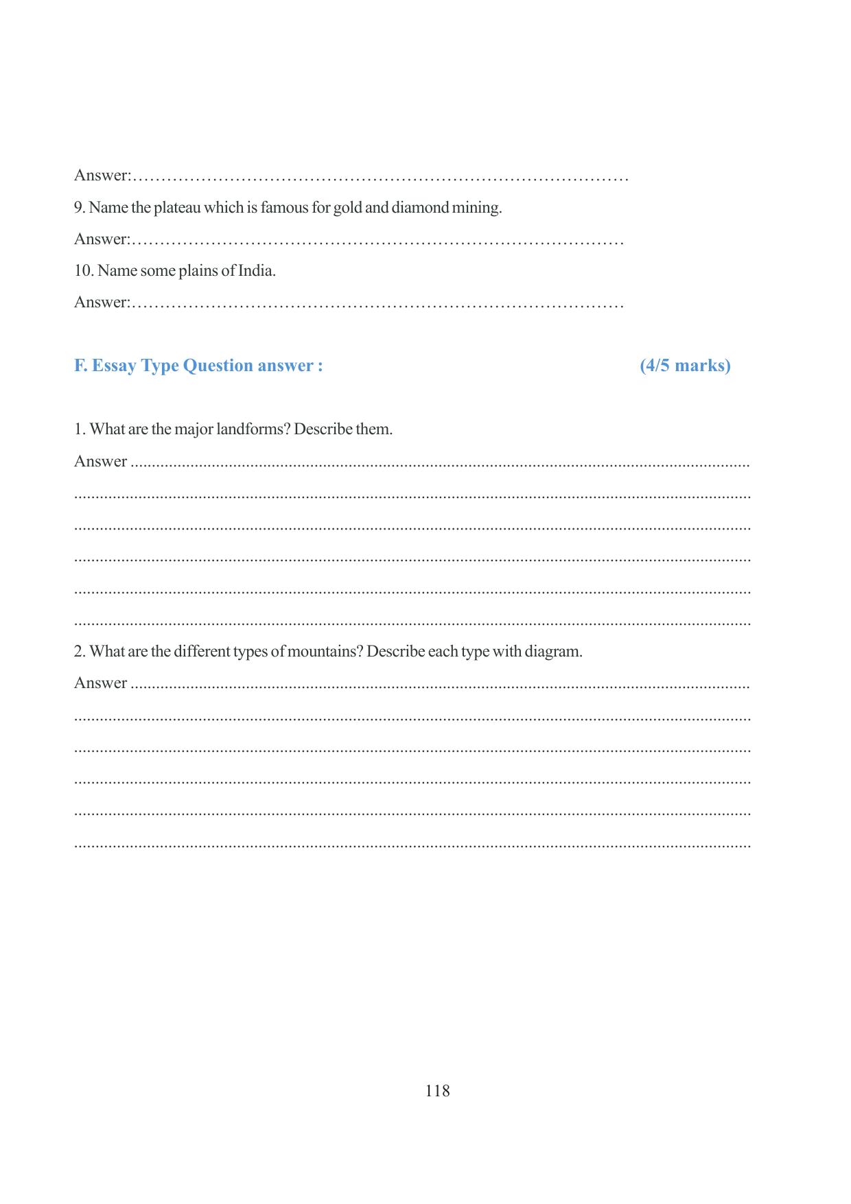 Tripura Board Class 6 Social Science English Version Workbooks - Page 125