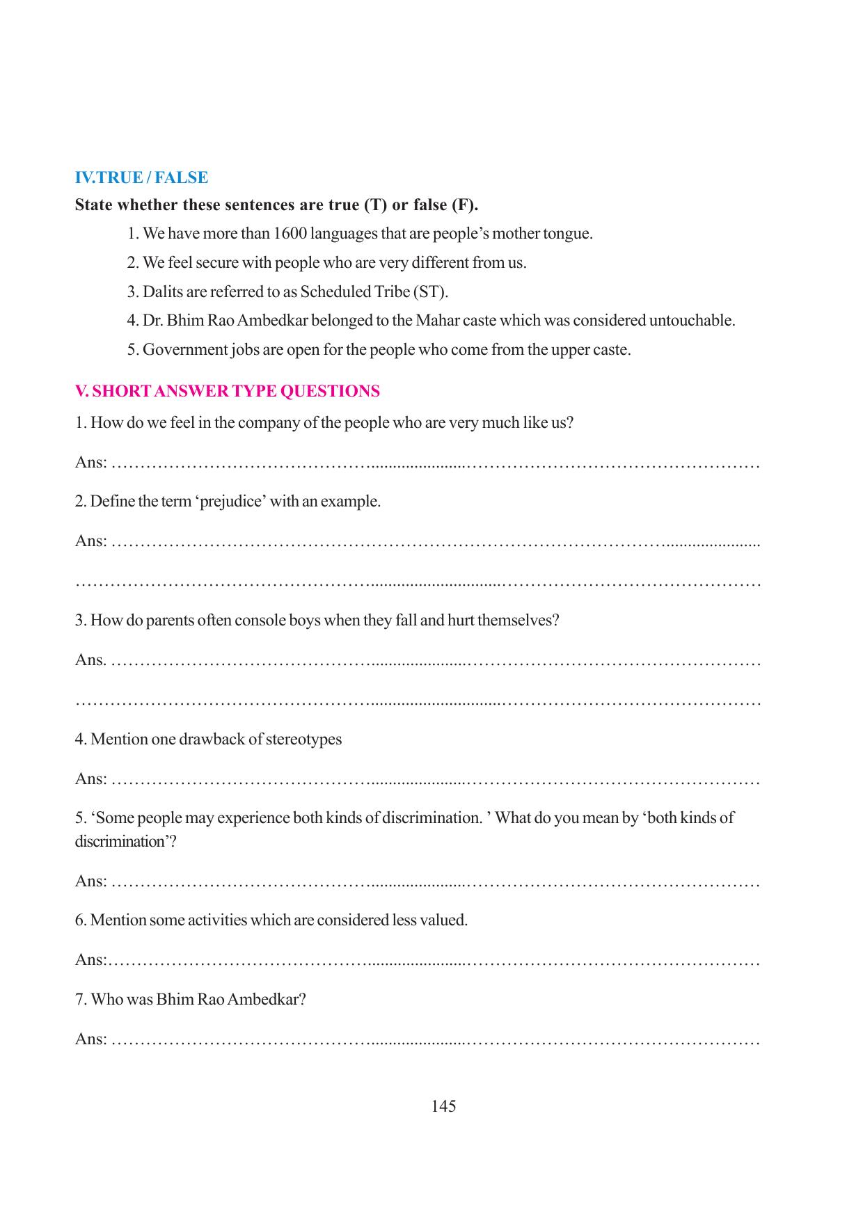 Tripura Board Class 6 Social Science English Version Workbooks - Page 153