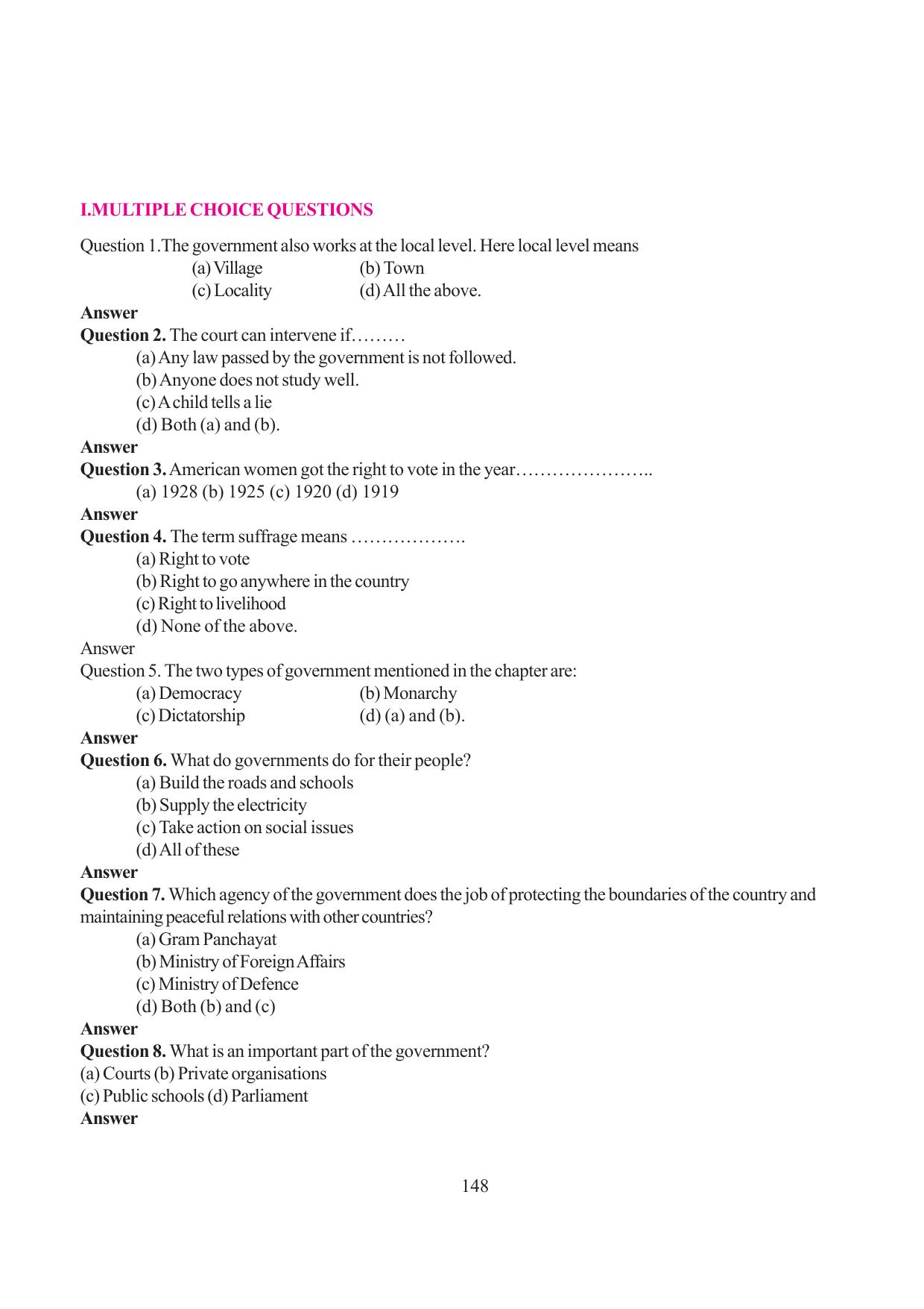 Tripura Board Class 6 Social Science English Version Workbooks - Page 156
