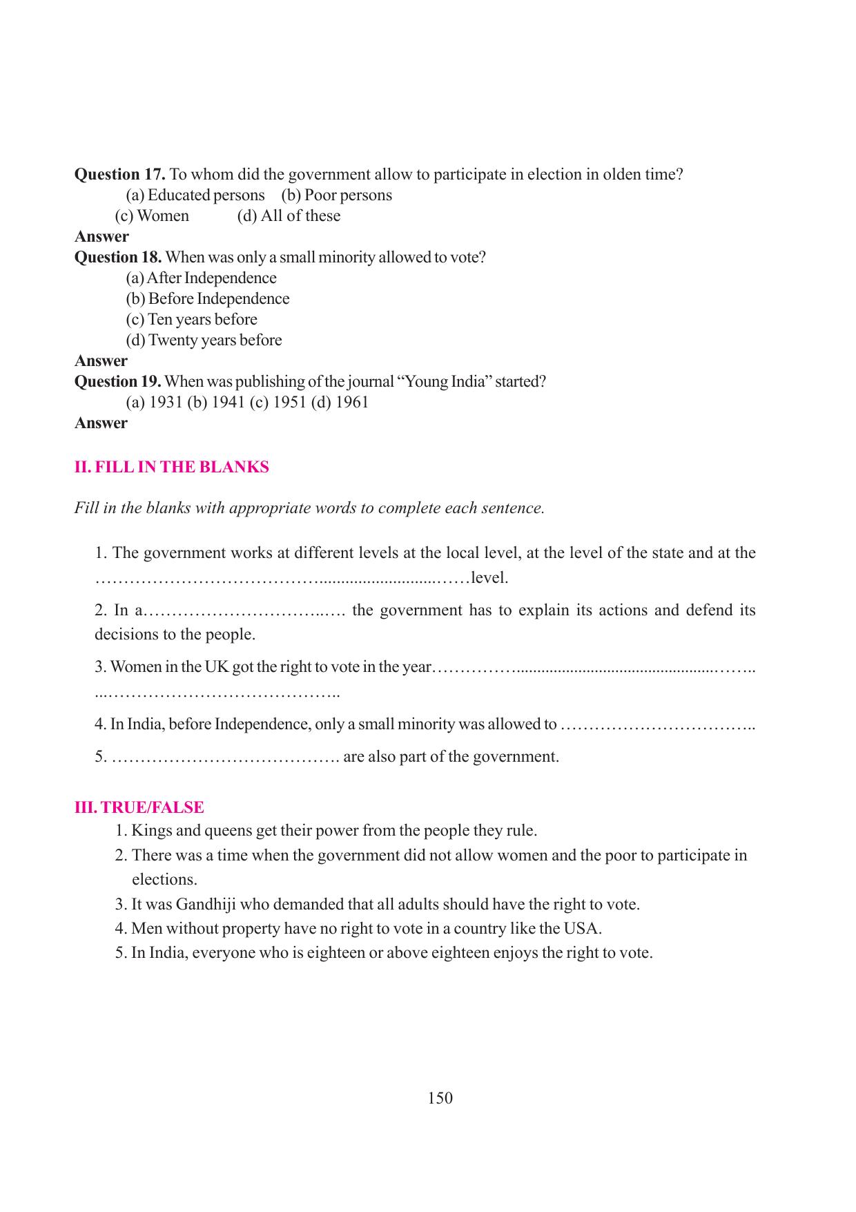 Tripura Board Class 6 Social Science English Version Workbooks - Page 158