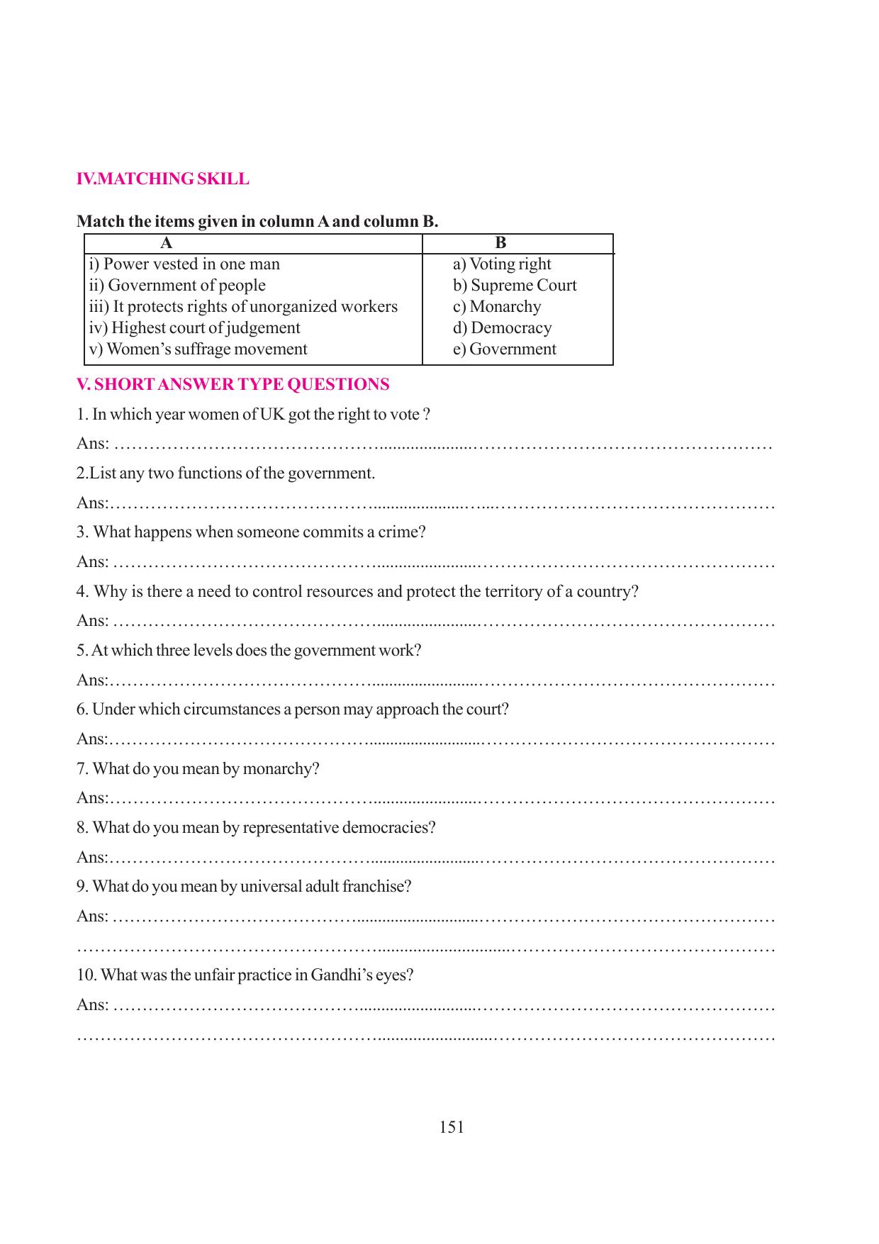 Tripura Board Class 6 Social Science English Version Workbooks - Page 159