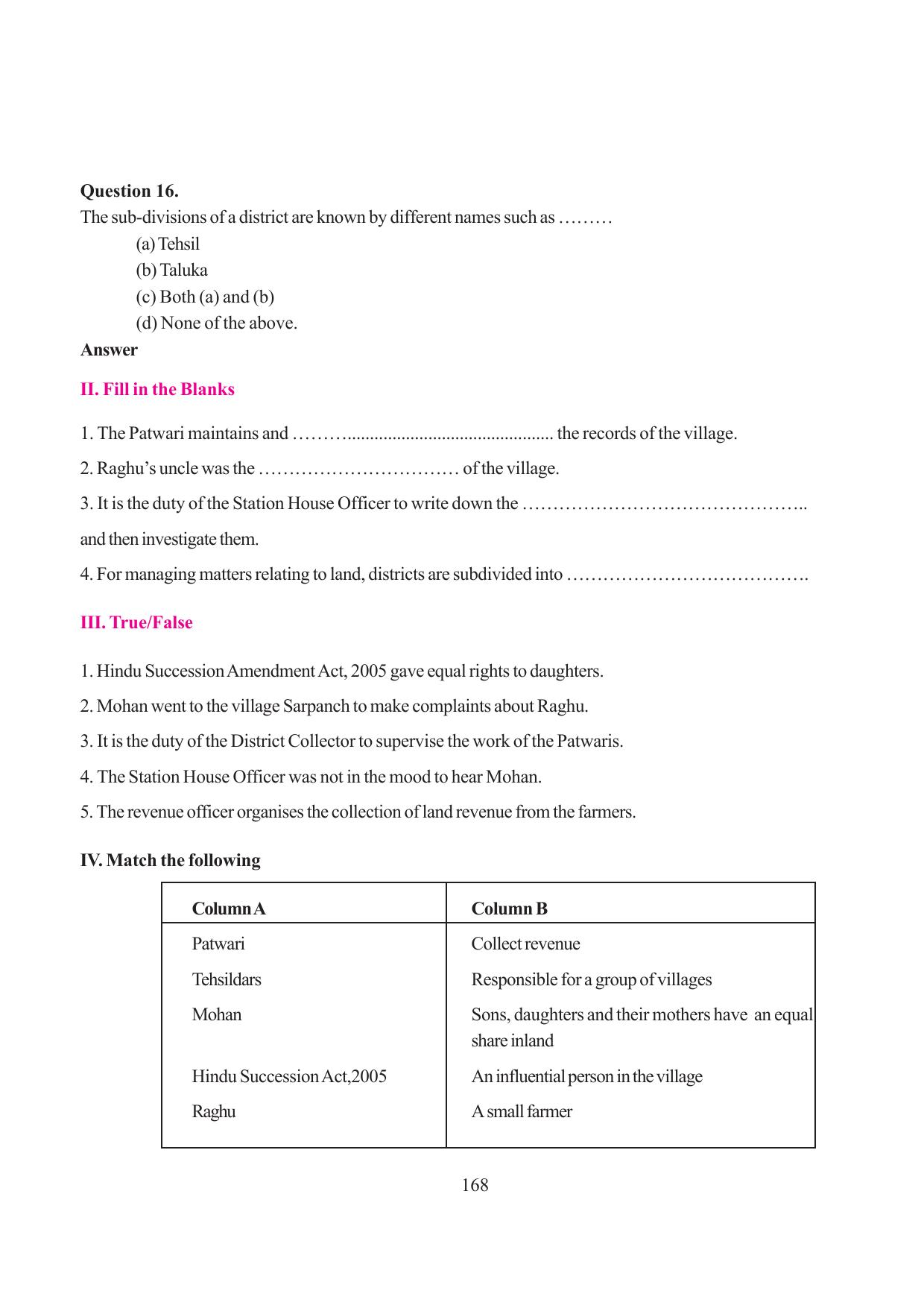 Tripura Board Class 6 Social Science English Version Workbooks - Page 176