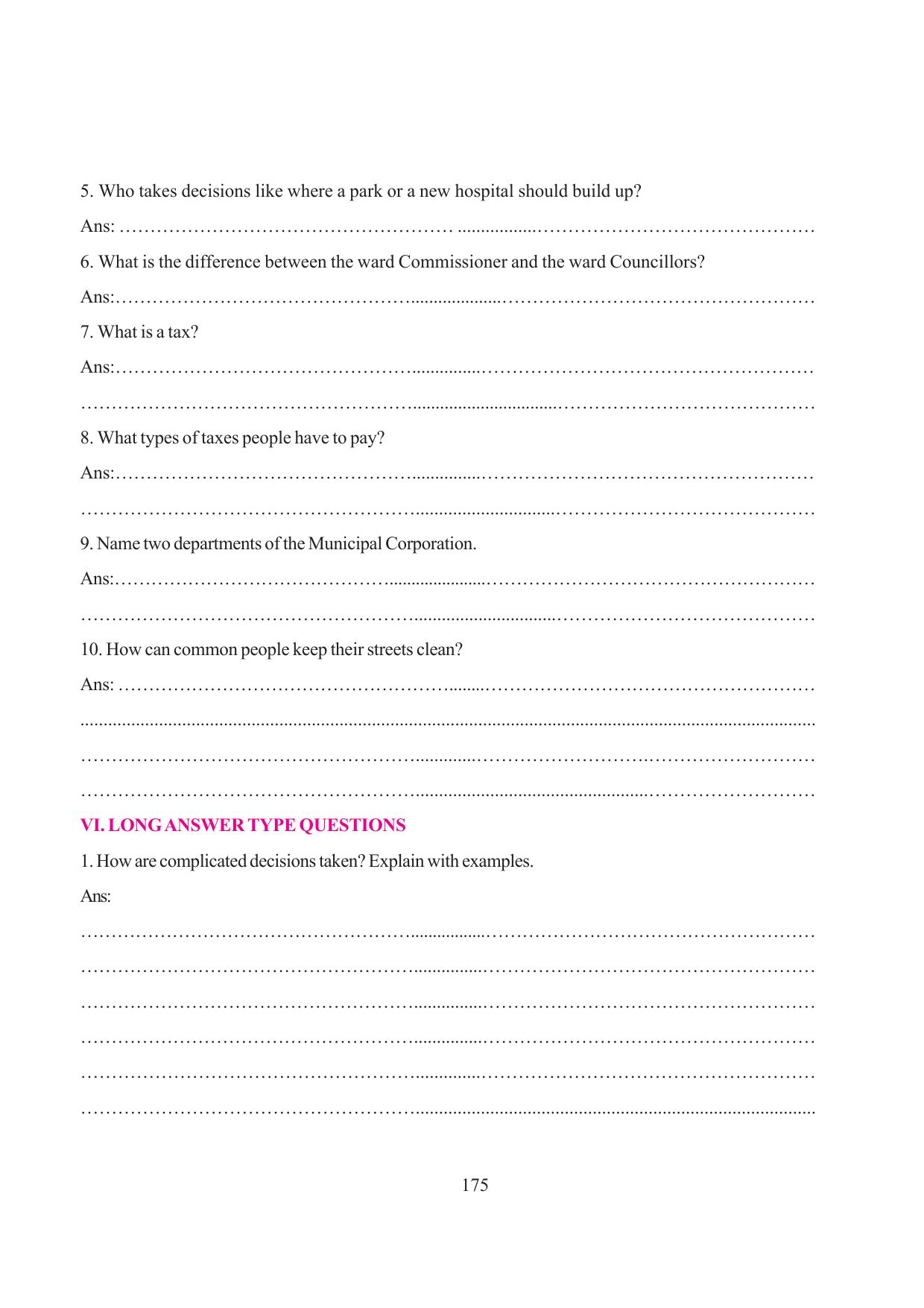 Tripura Board Class 6 Social Science English Version Workbooks - Page 183