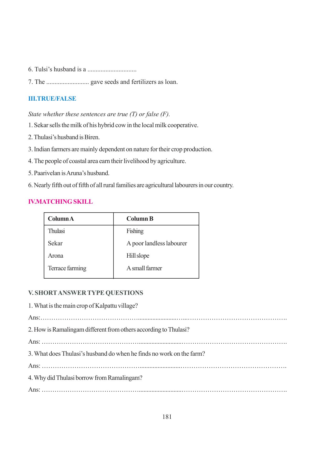 Tripura Board Class 6 Social Science English Version Workbooks - Page 189