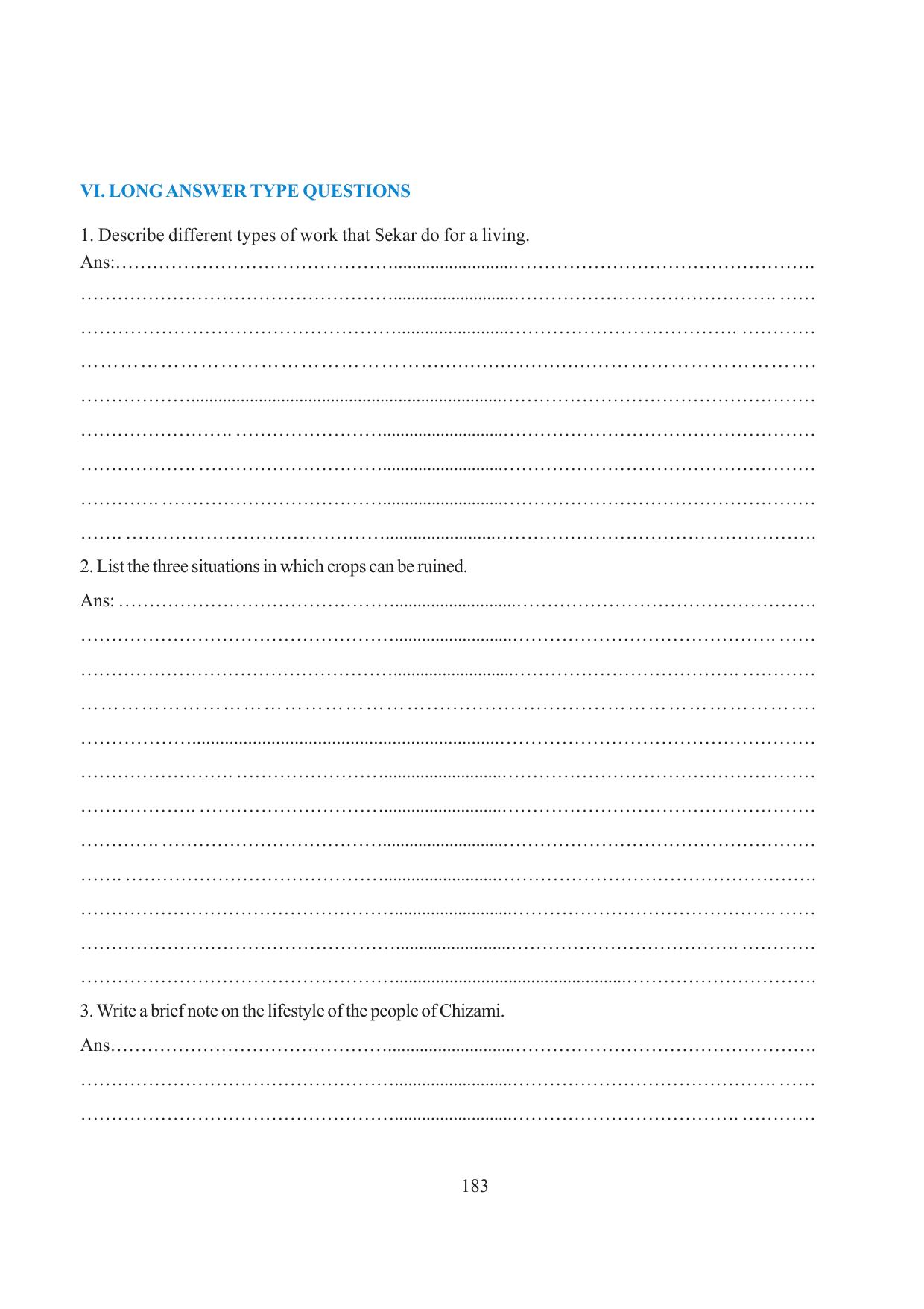 Tripura Board Class 6 Social Science English Version Workbooks - Page 191