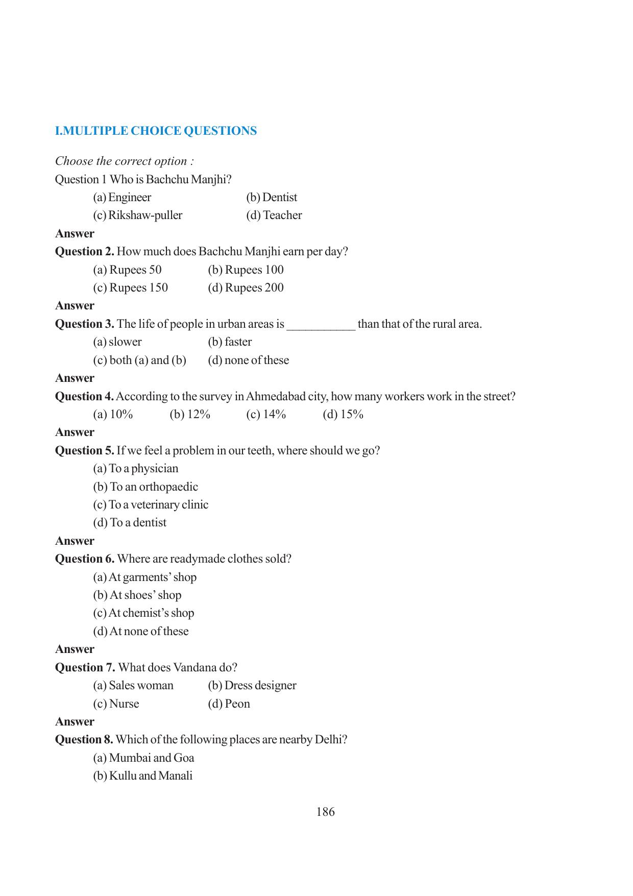 Tripura Board Class 6 Social Science English Version Workbooks - Page 194