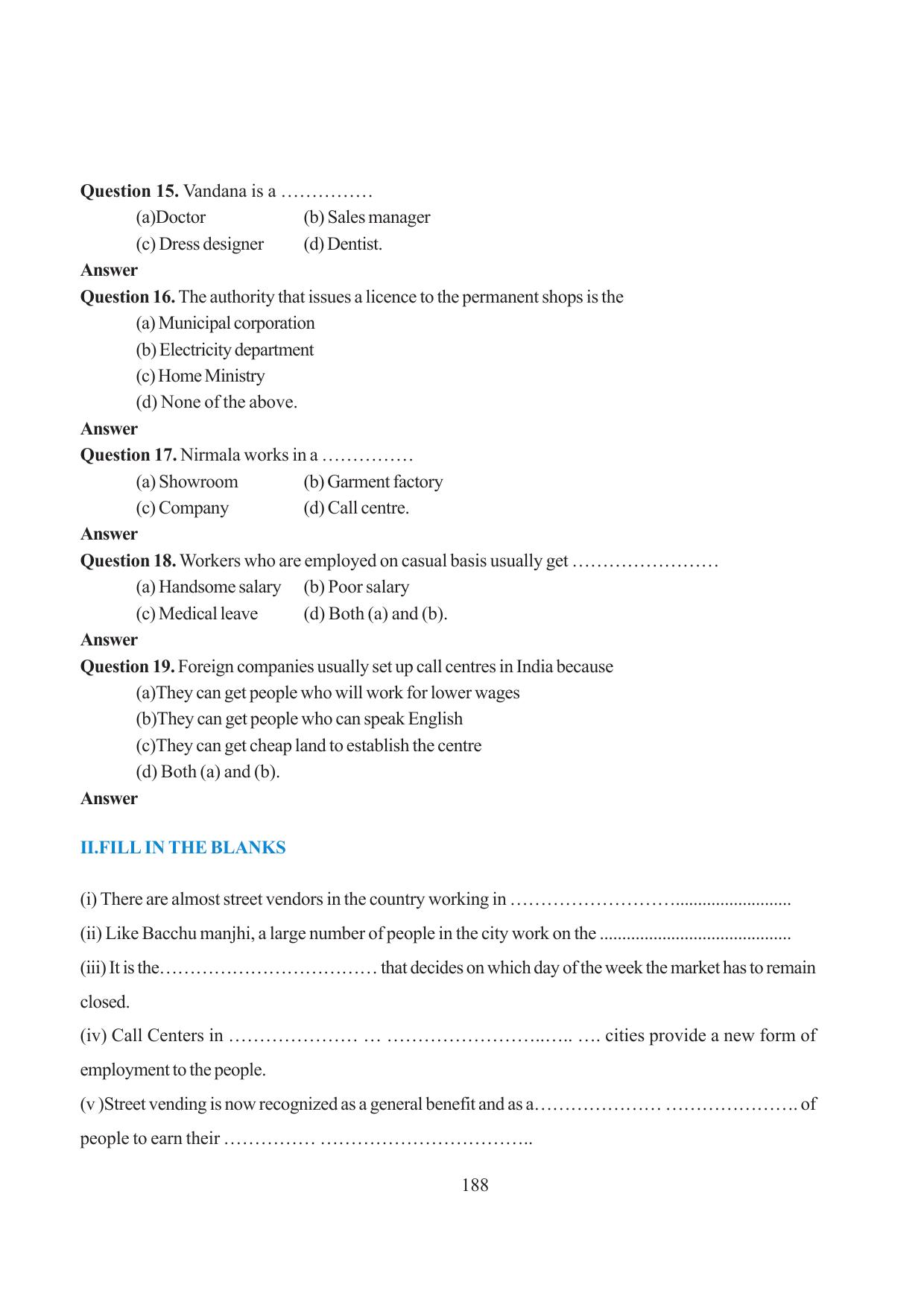 Tripura Board Class 6 Social Science English Version Workbooks - Page 196