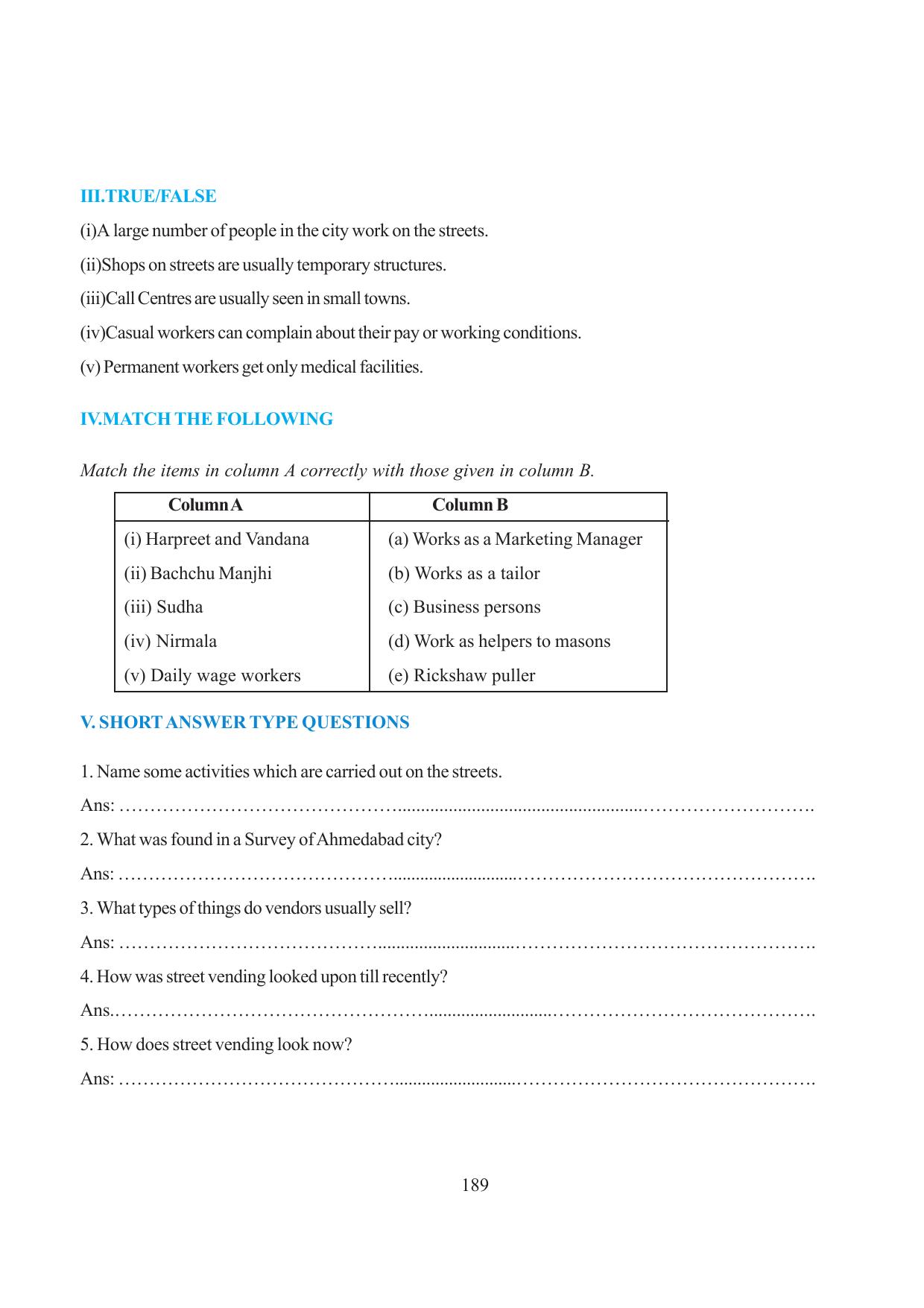 Tripura Board Class 6 Social Science English Version Workbooks - Page 197