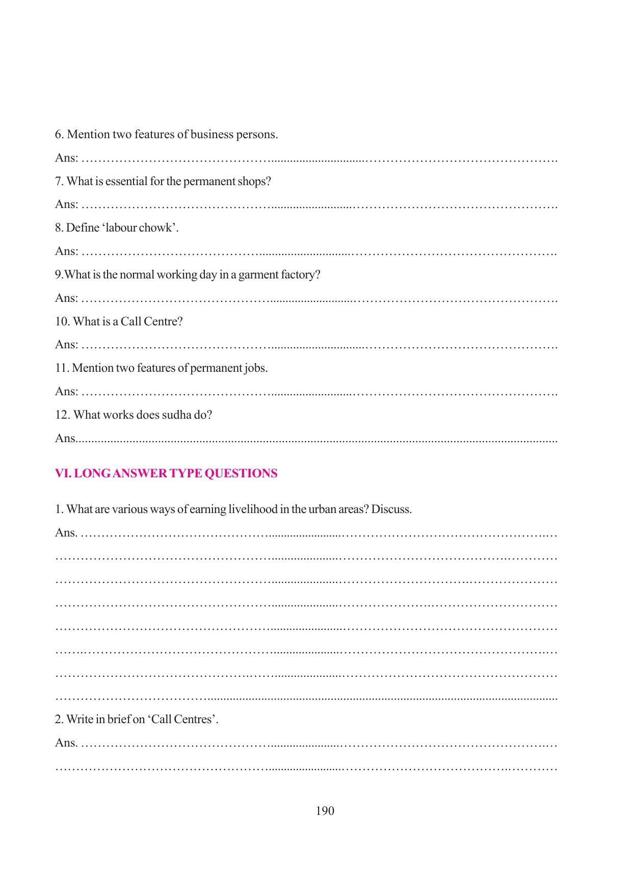 Tripura Board Class 6 Social Science English Version Workbooks - Page 198