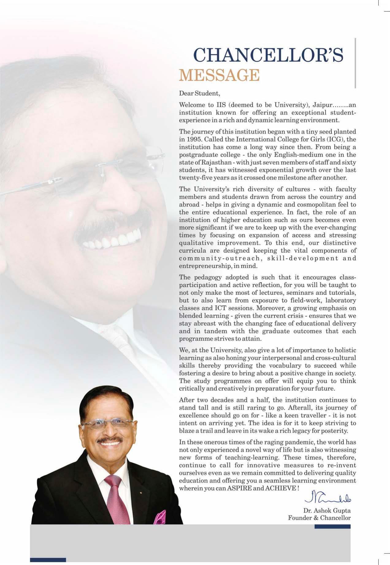 The IIS University, Jaipur Prospectus 2021-22 - Page 3
